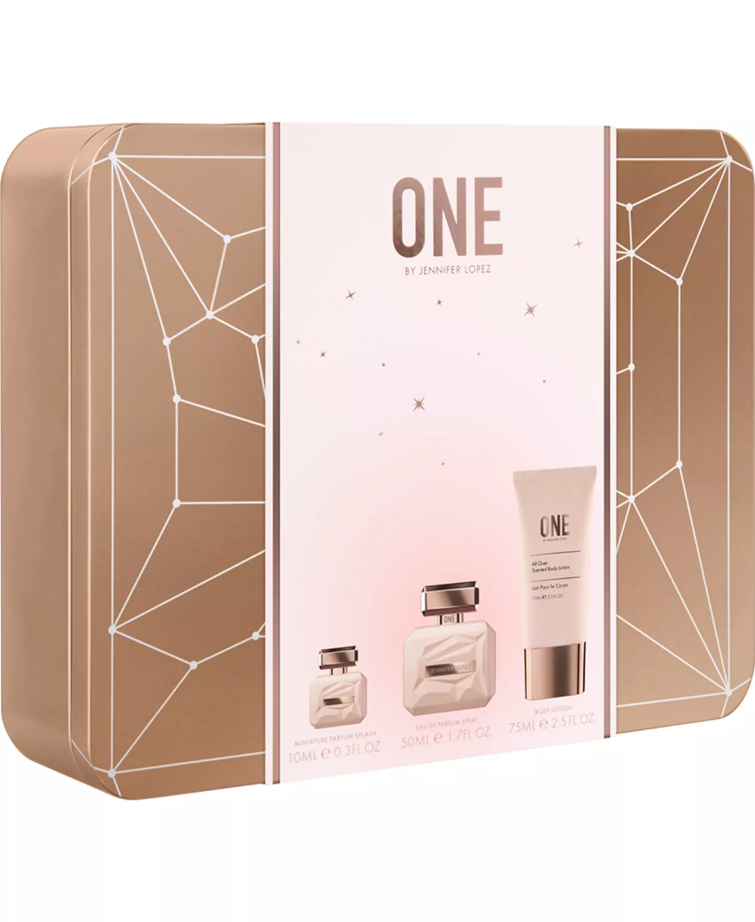 ONE GIFT SET 50ml EDP, 10ml Deluxe Mini Parfum & 75ml Body Lotion 3pc - Pink Overflow - 3 Piece Set
