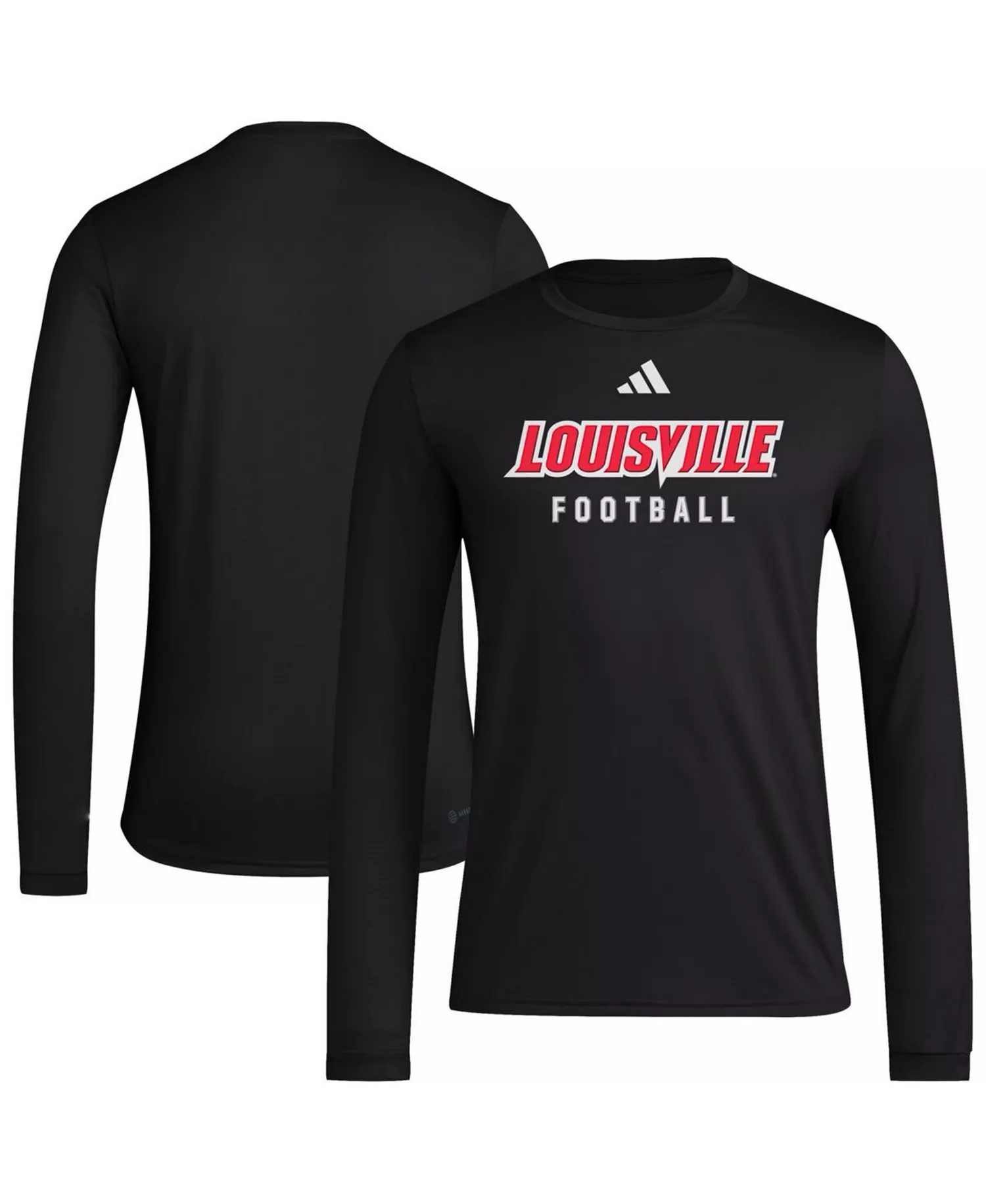 Men's Black Louisville Cardinals Locker Practice Football Pre-Game Long Sleeve T-Shirt - Black - L
