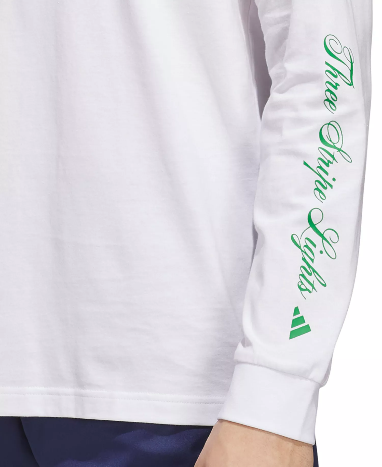 Men's 3-Stripes Lights Graphic Long-Sleeve T-Shirt - White - 2XL