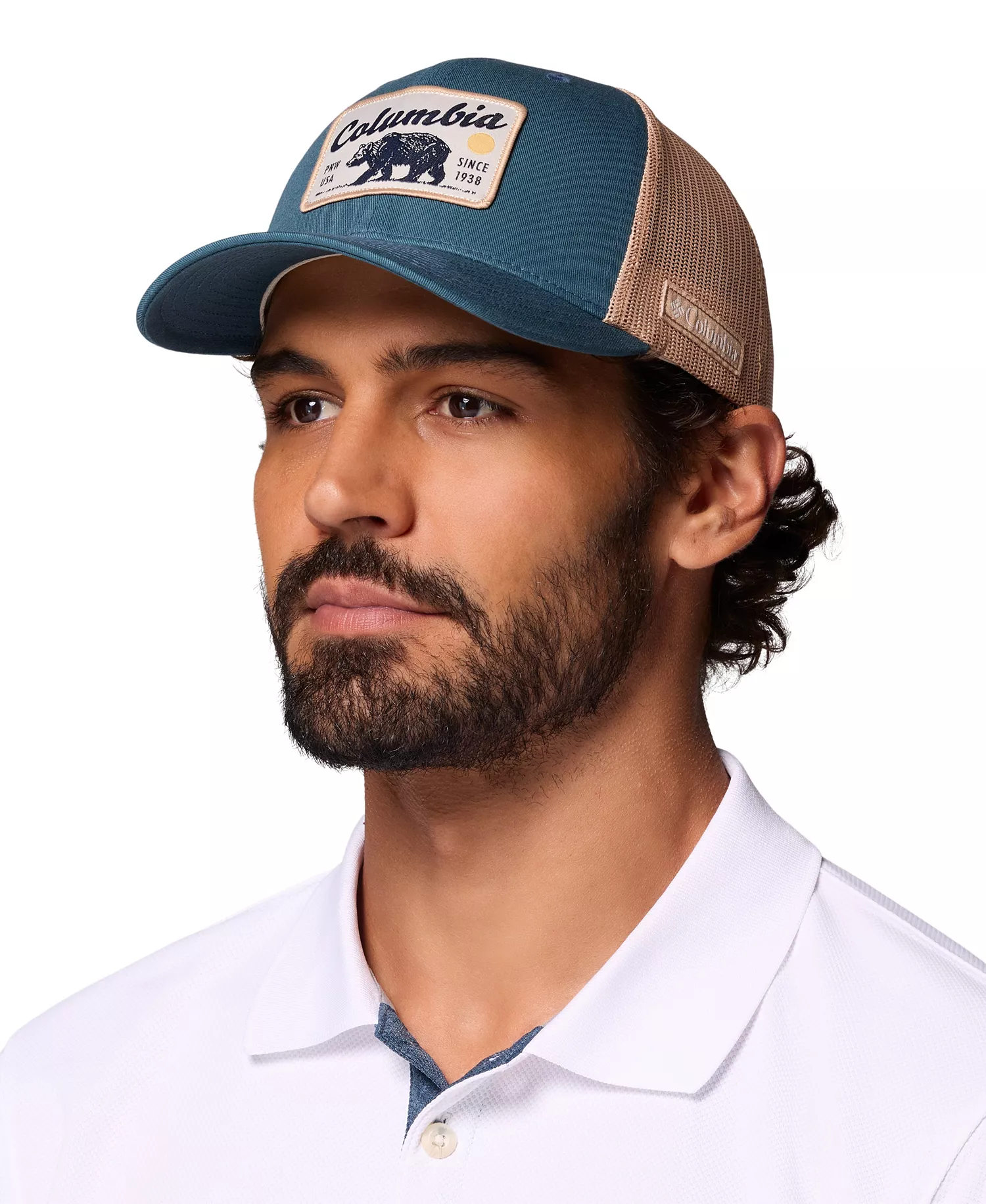 Men's Mesh Snap Back Hat - Everblue/Pnw Bear - OS