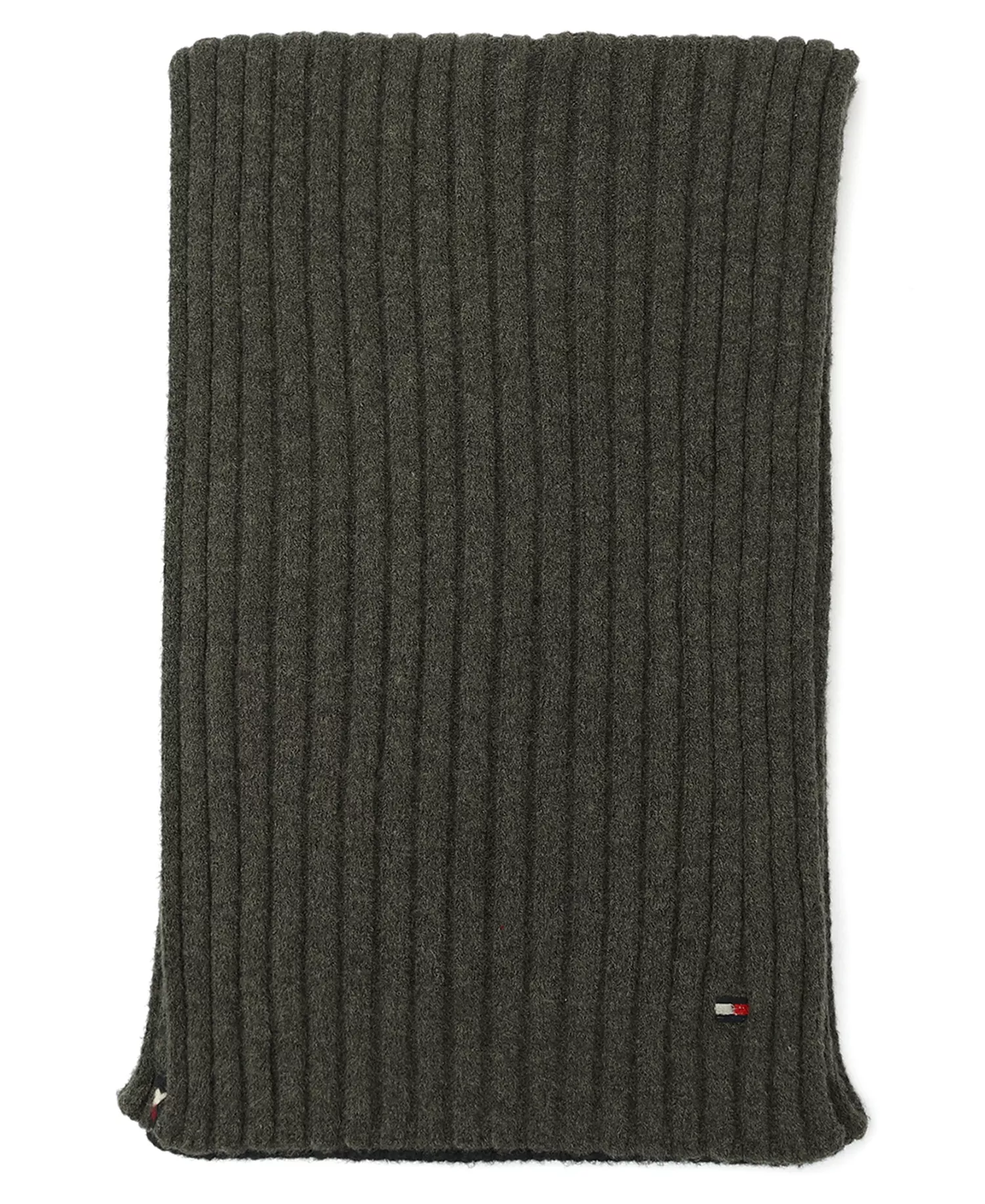 Men's 2-Piece Wide Rib Global Stripe Cuff Beanie and Scarf Set - Dark Grey Heather - ONE SIZE