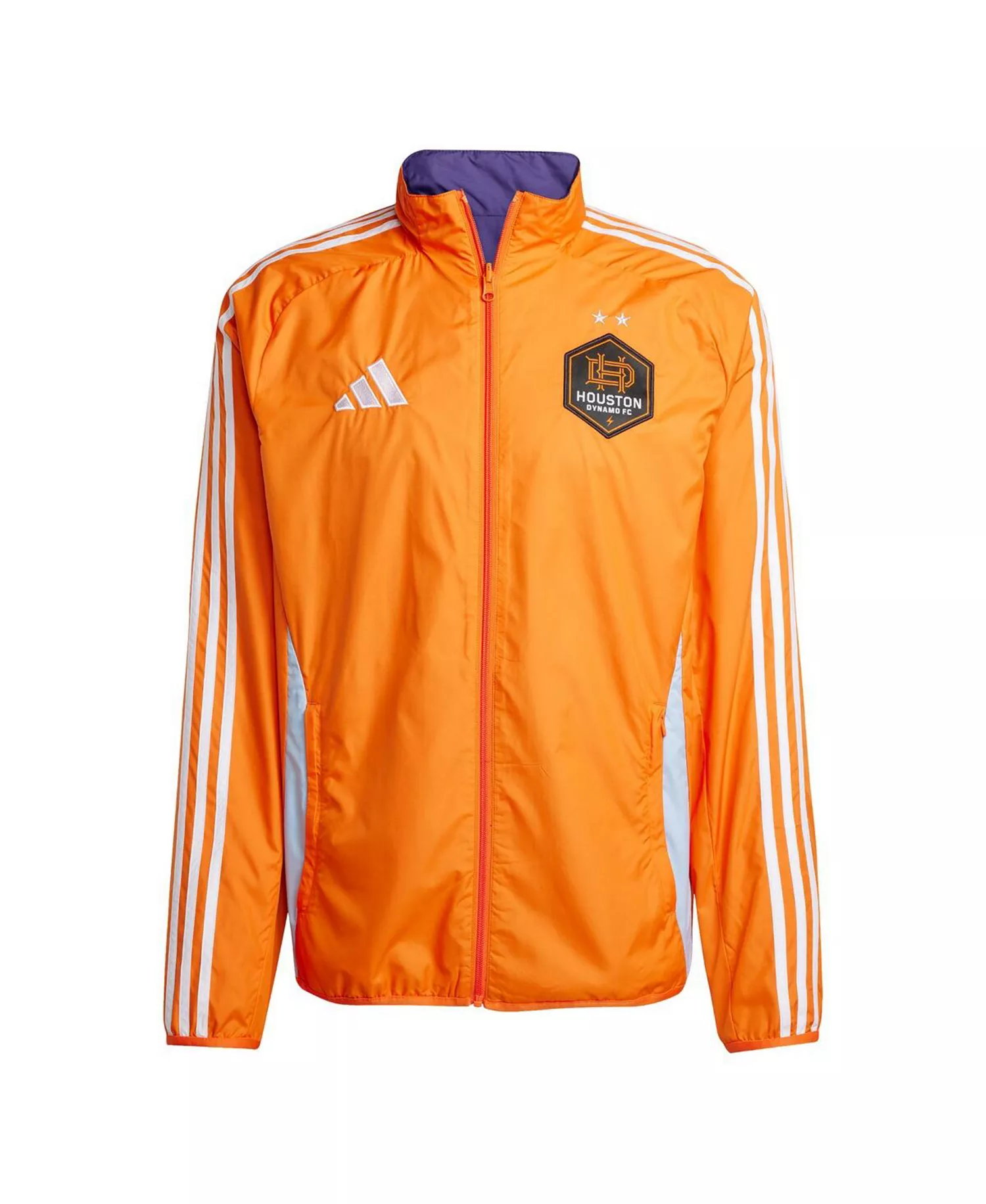 Men's Orange/Purple Houston Dynamo FC 2025 Anthem Reversible Full-Zip Jacket - Orange, Purple - 2XL