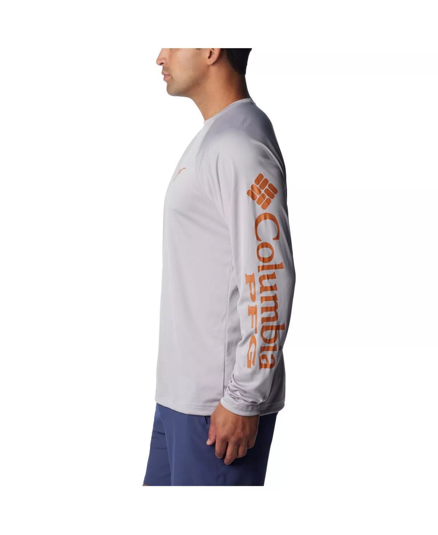 Men's Gray Texas Longhorns Terminal Tackle Omni-Shade Raglan Long Sleeve T-shirt - Gray - L