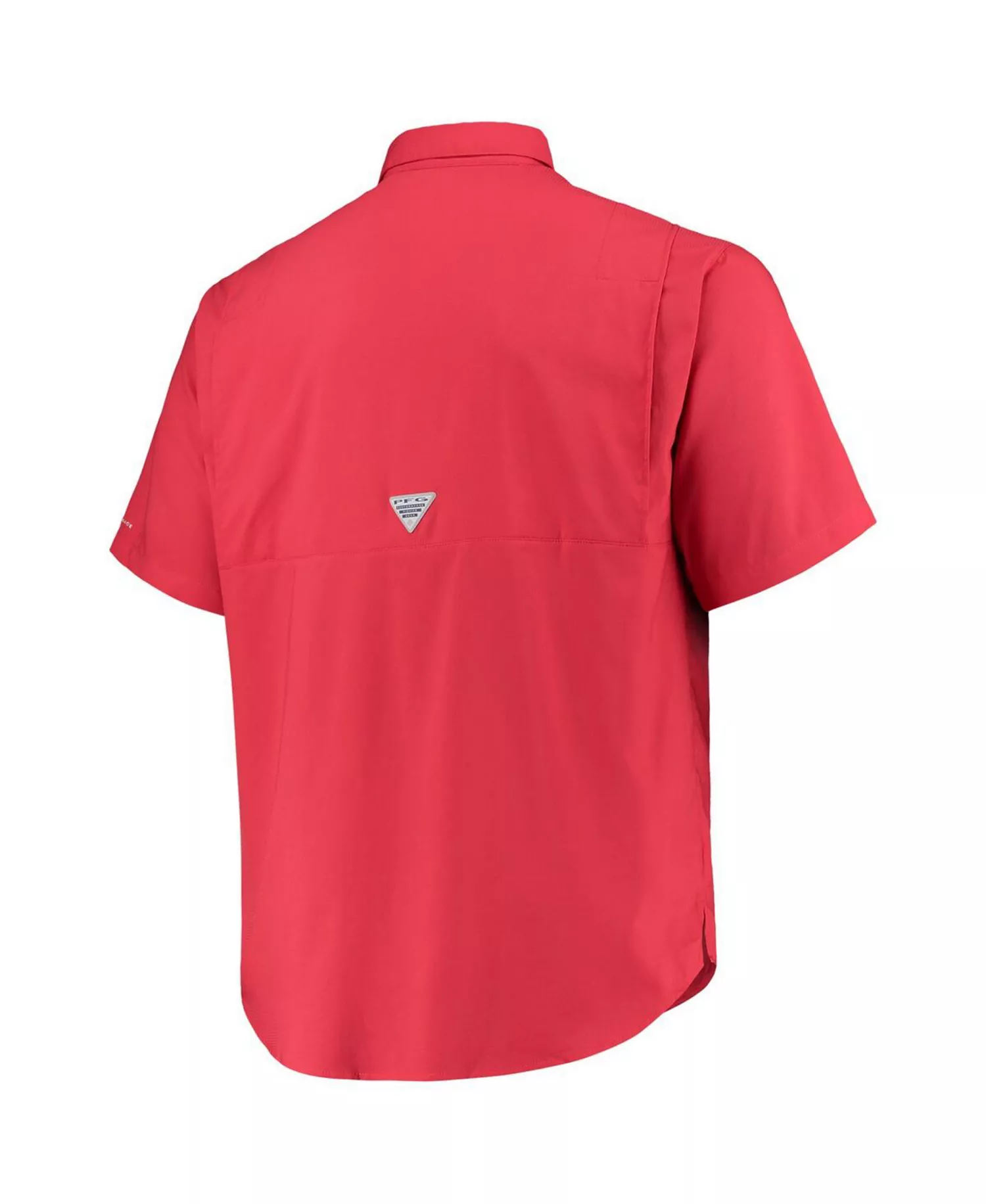 Men's Scarlet Ohio State Buckeyes Big and Tall Tamiami Omni-Shade Button-Down Shirt - Scarlet - 4XT