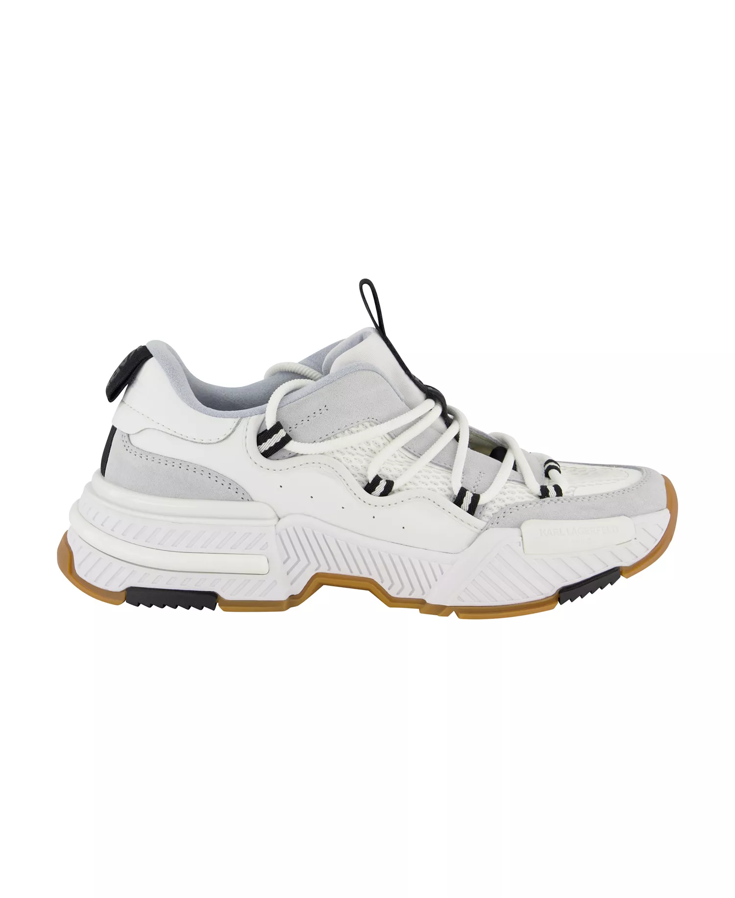 Men's Criss Cross Lace Up Chunky Sole Sneakers - Light gray - 10