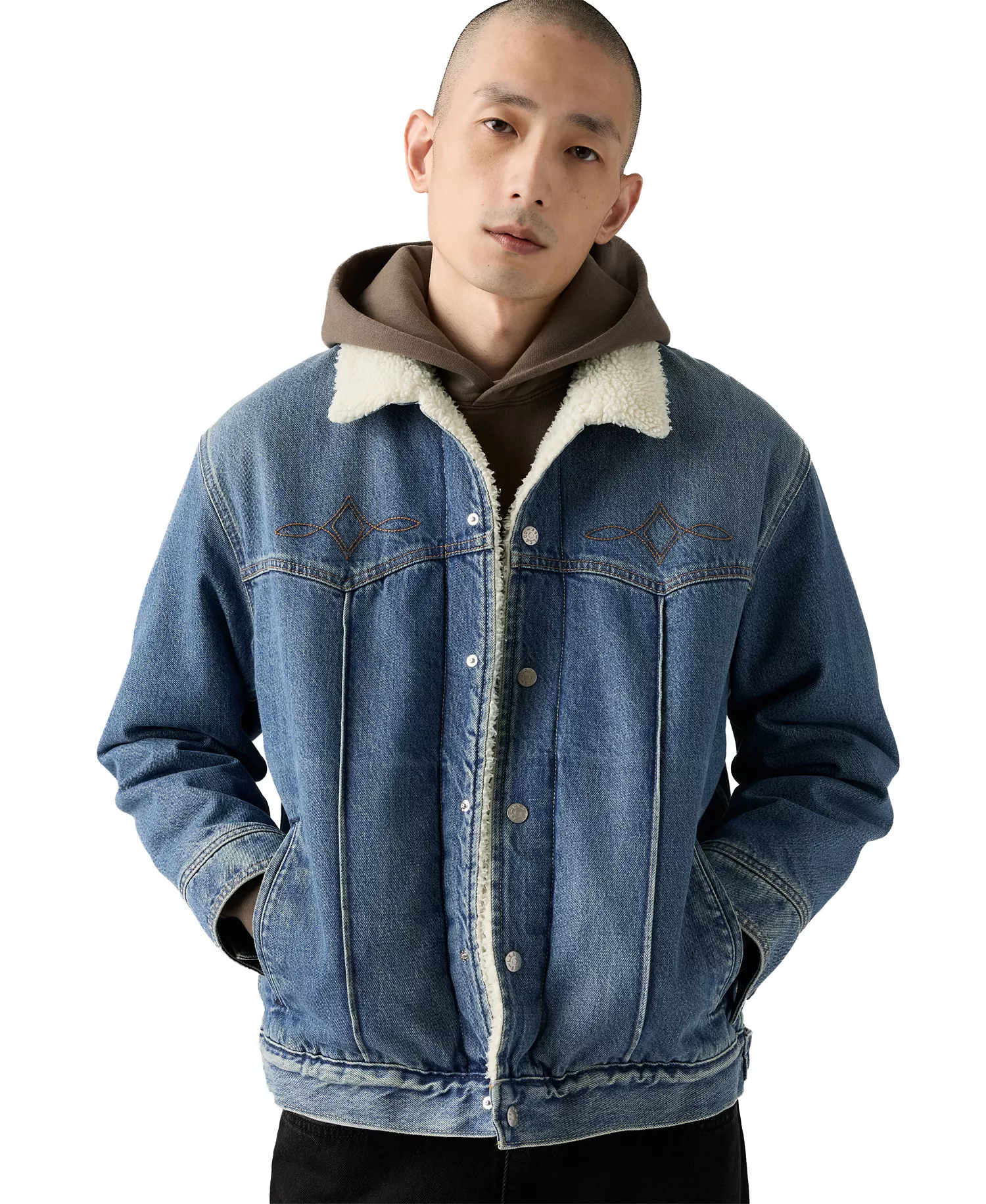 Premium Men's Western Sherpa Trucker - Open sail - 2XL