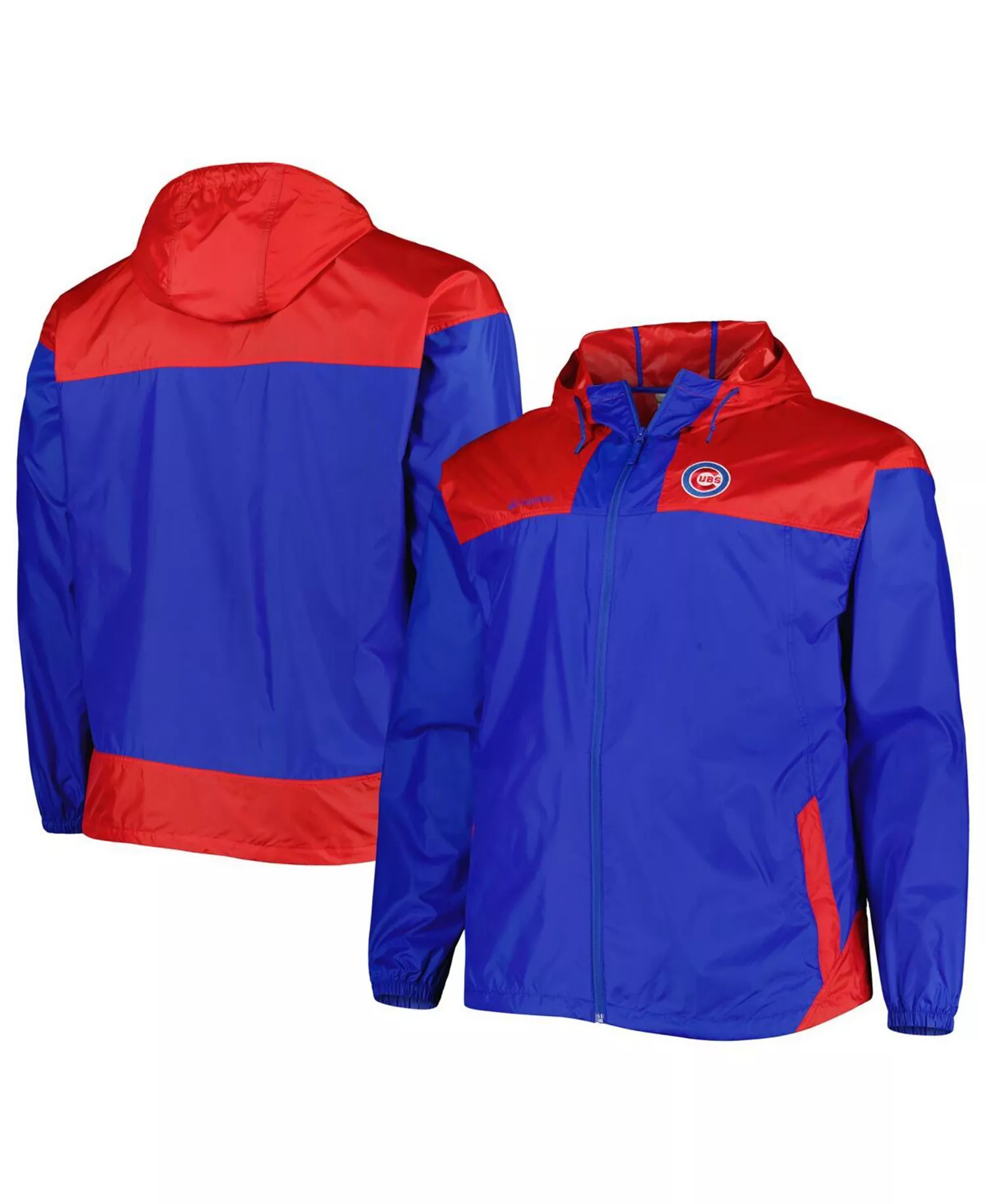 Men's Royal Chicago Cubs Flash Forward Challenger Big and Tall Omni-Shade Full-Zip Windbreaker - Royal - 1XB