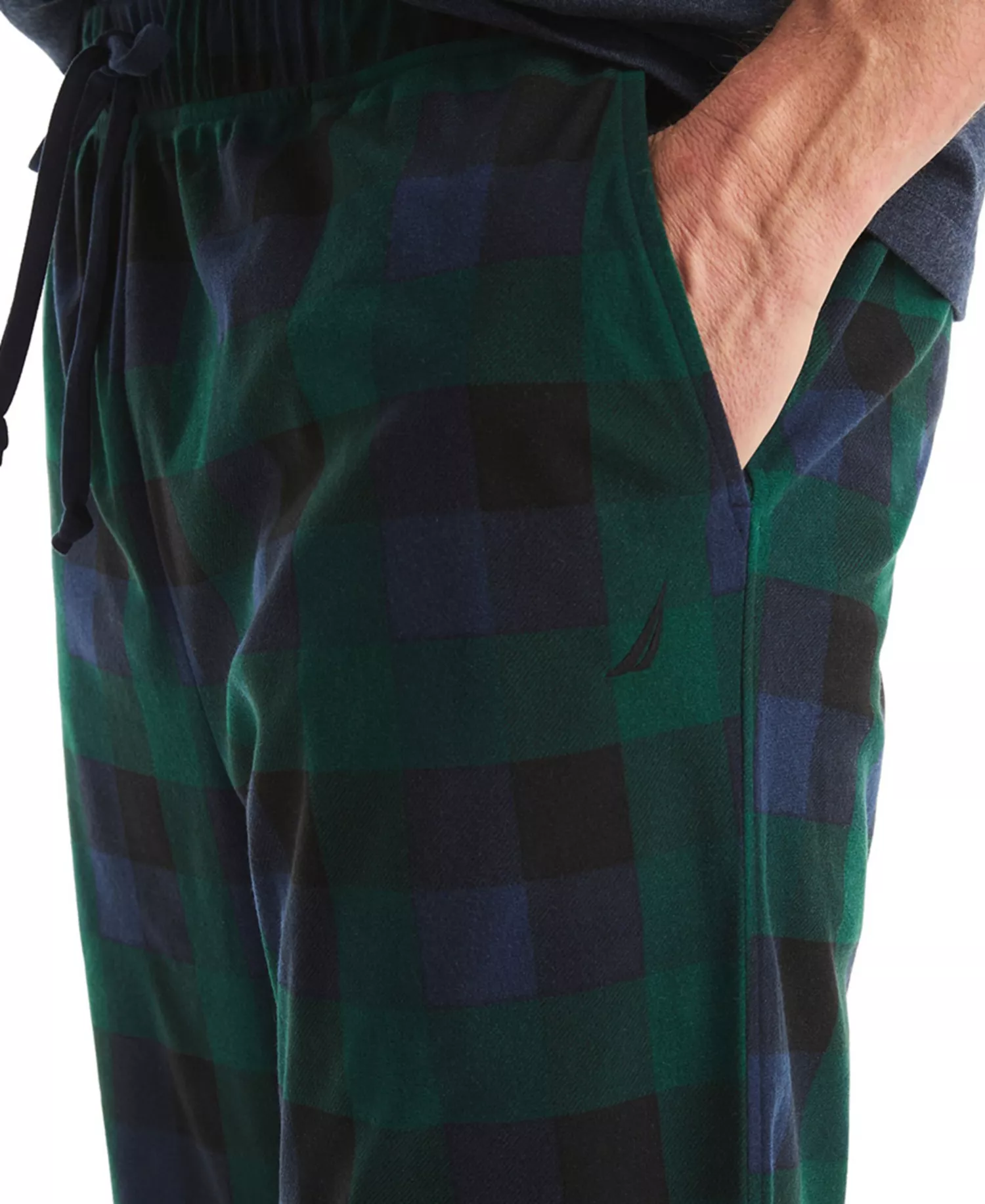 Men's Fleece Plaid Pajama Pants - Emraldyard - L