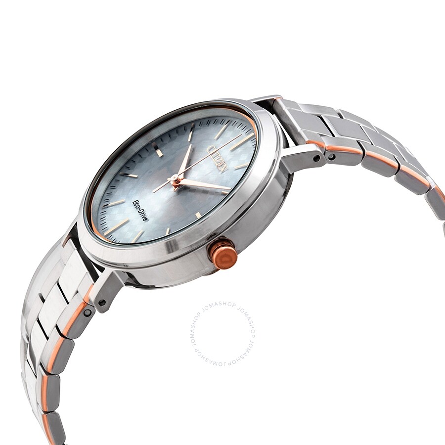 Citizen Eco-Drive Silver Dial Two-tone Ladies Watch
