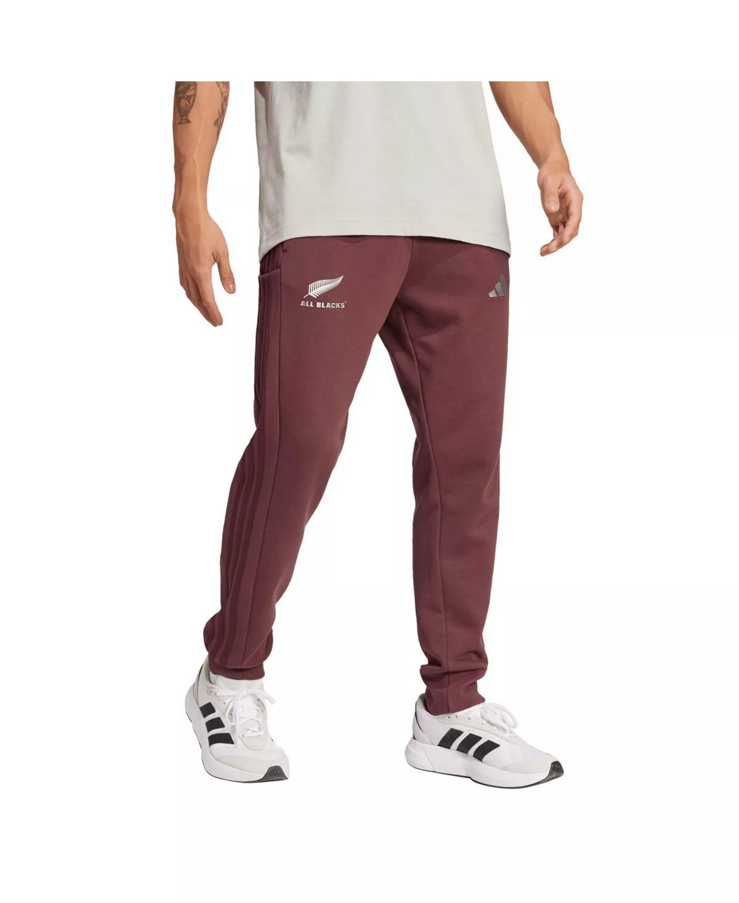Men's Maroon New Zealand Rugby All Blacks Pants - Maroon - L