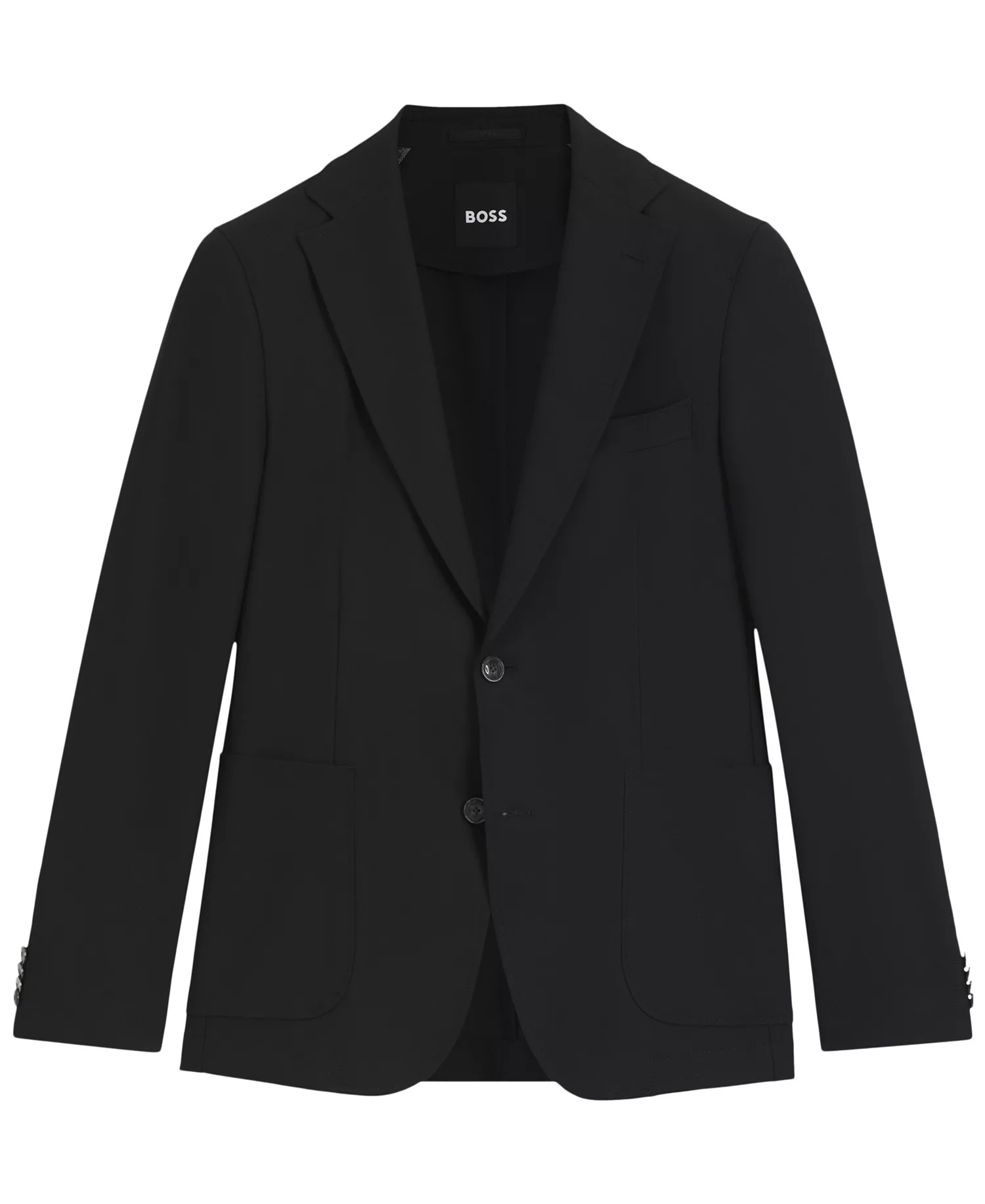 Men's Machine-Washable Stretch Slim-Fit Blazer - Black - 38R