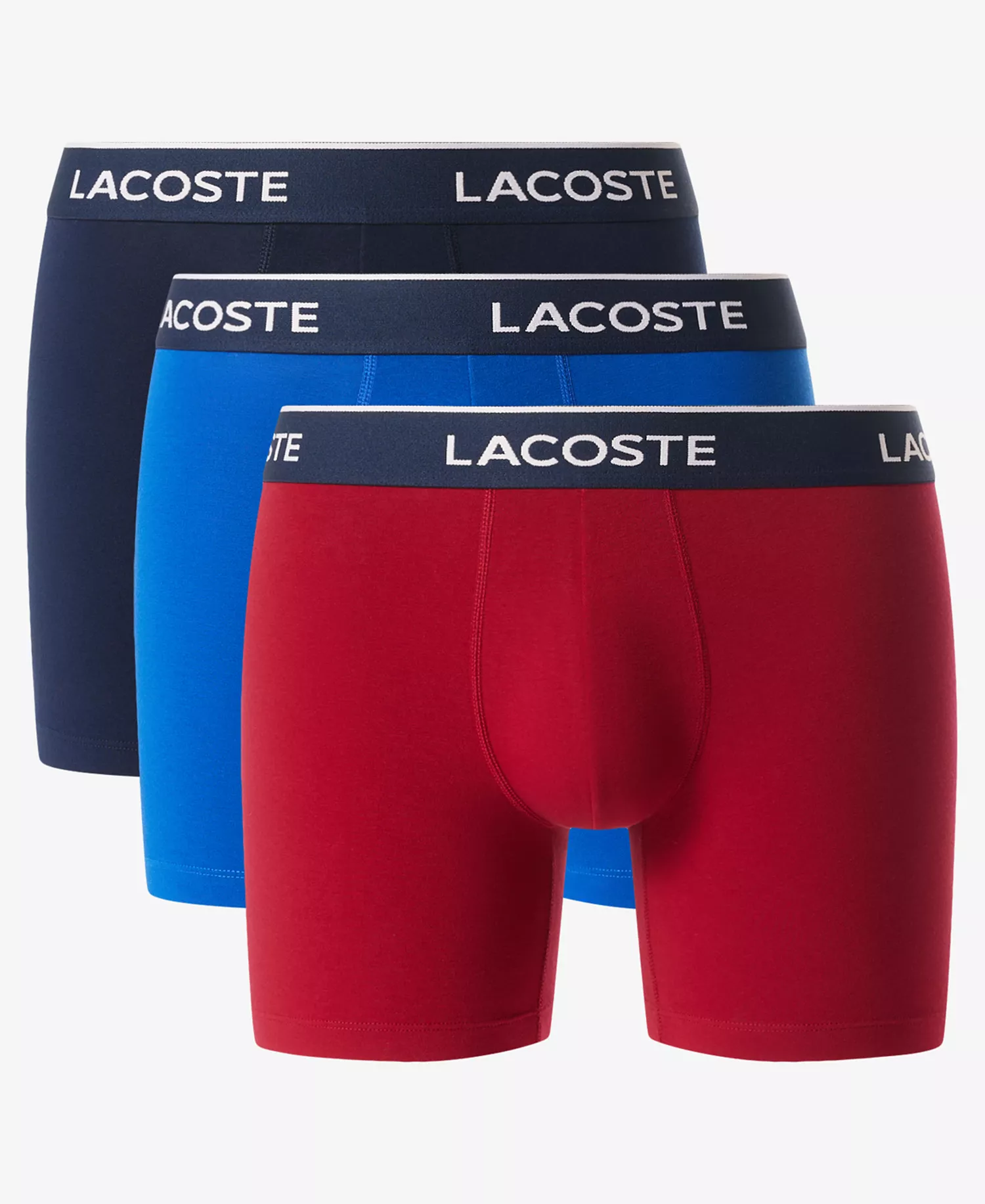Men's 3-Pk. Slim Fit Crewneck T-Shirts & 3-Pk. Regular-Fit Logo Boxer Briefs Holiday Gift Set - Navy/Blue/Red - L