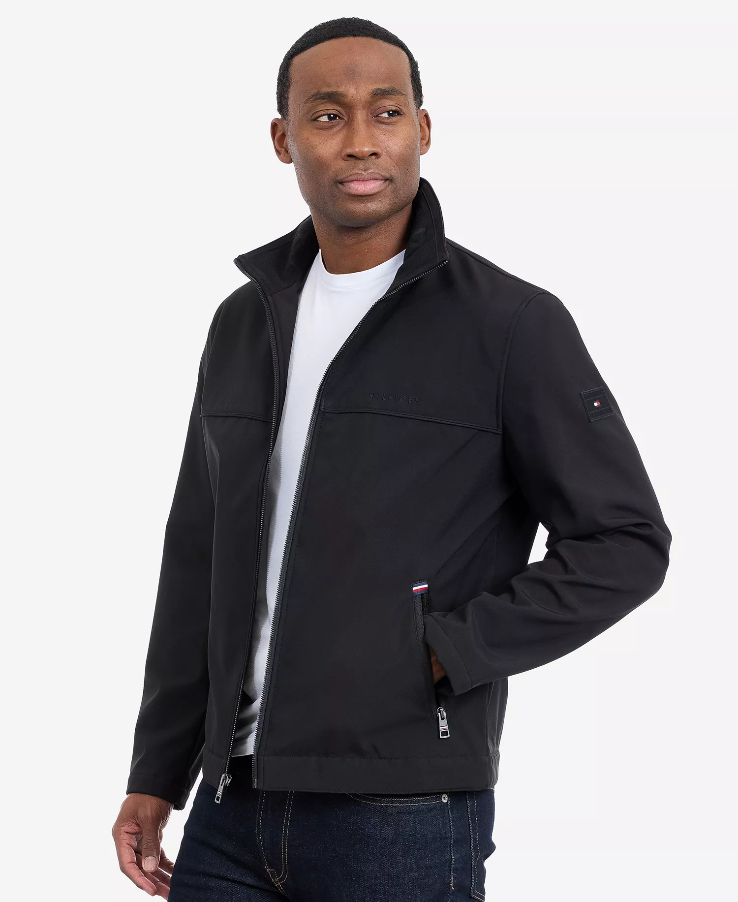 Men's Softshell Hipster Long-Sleeve Jacket - Black - 2XL