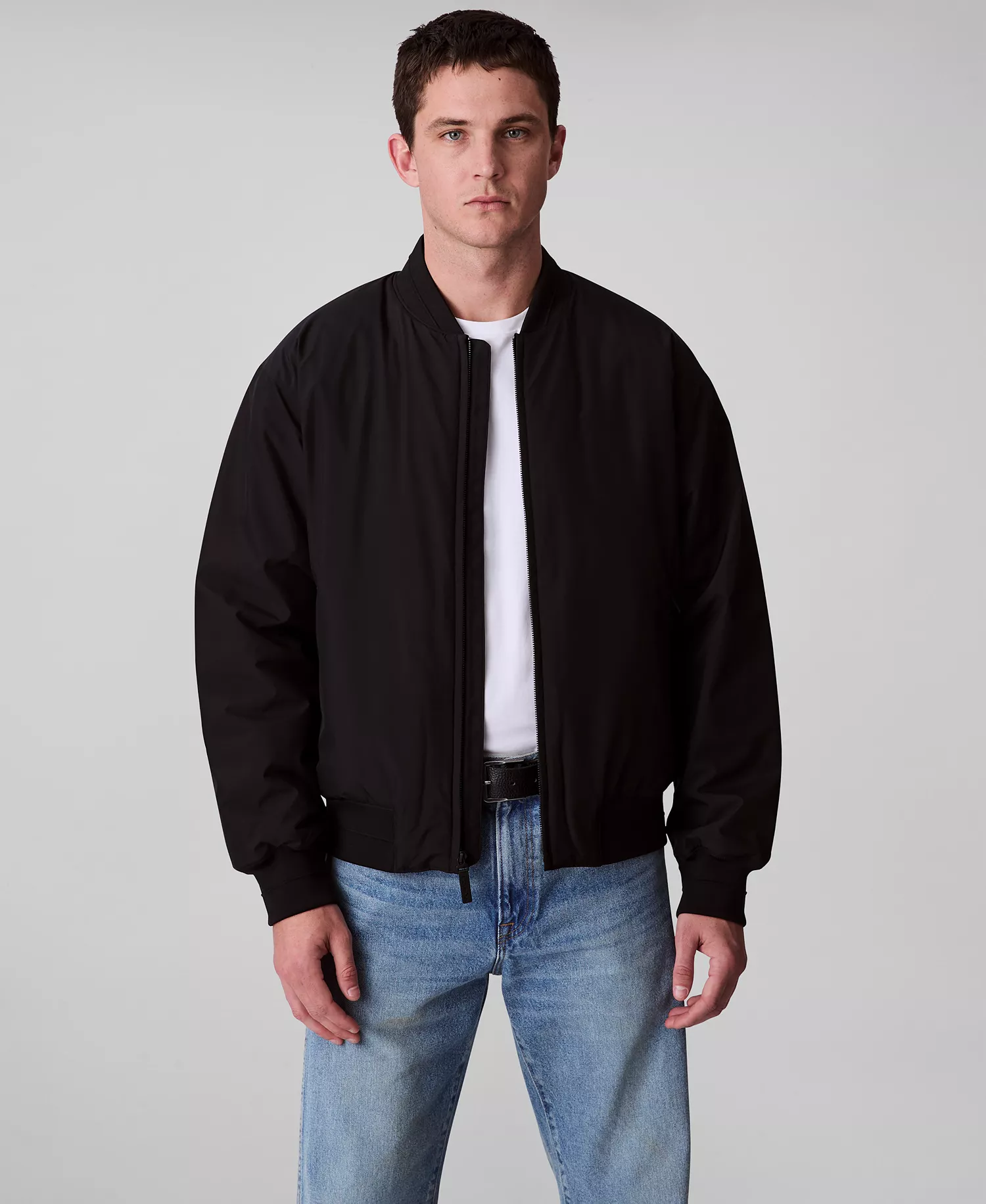 Men's Hero Bomber Full-Zip Long Sleeve Jacket - Black - 2XL