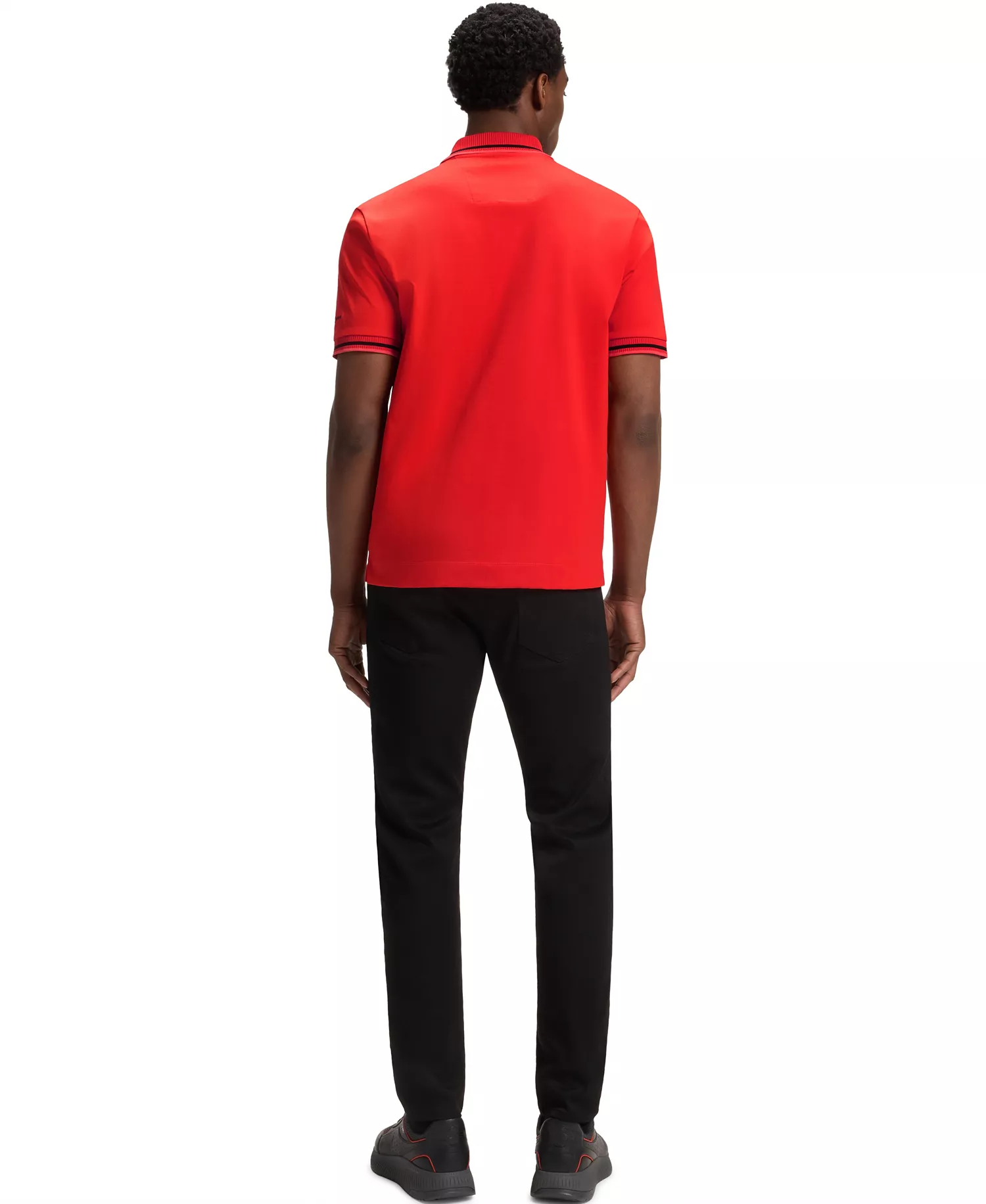 Porsche x BOSS Men's Cotton Moisture Control Polo Shirt - Orange - L