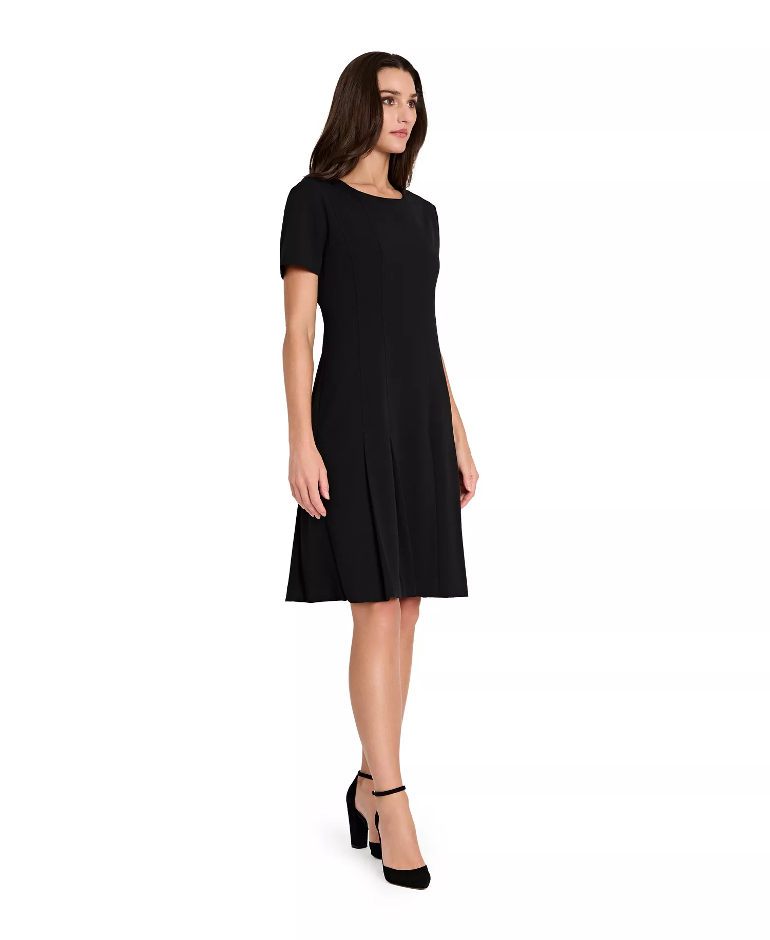 Women's Short-Sleeve Dress - Black - 10