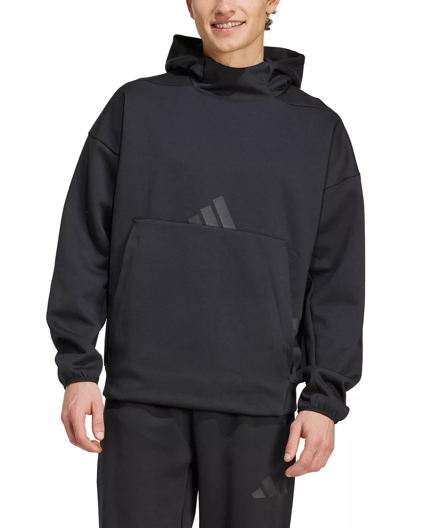 Men's Loose Fit Sweatshirt - Black - L