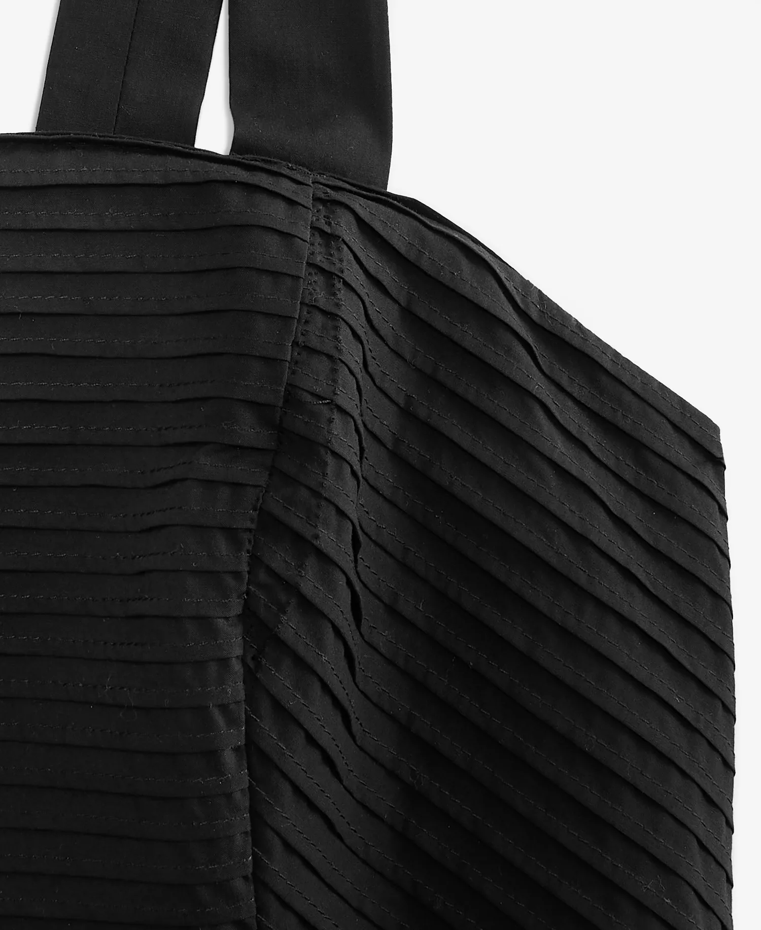 Women's Cropped Pintuck-Pleat Tank Top, Macy's Exclusive - Deep Black - L