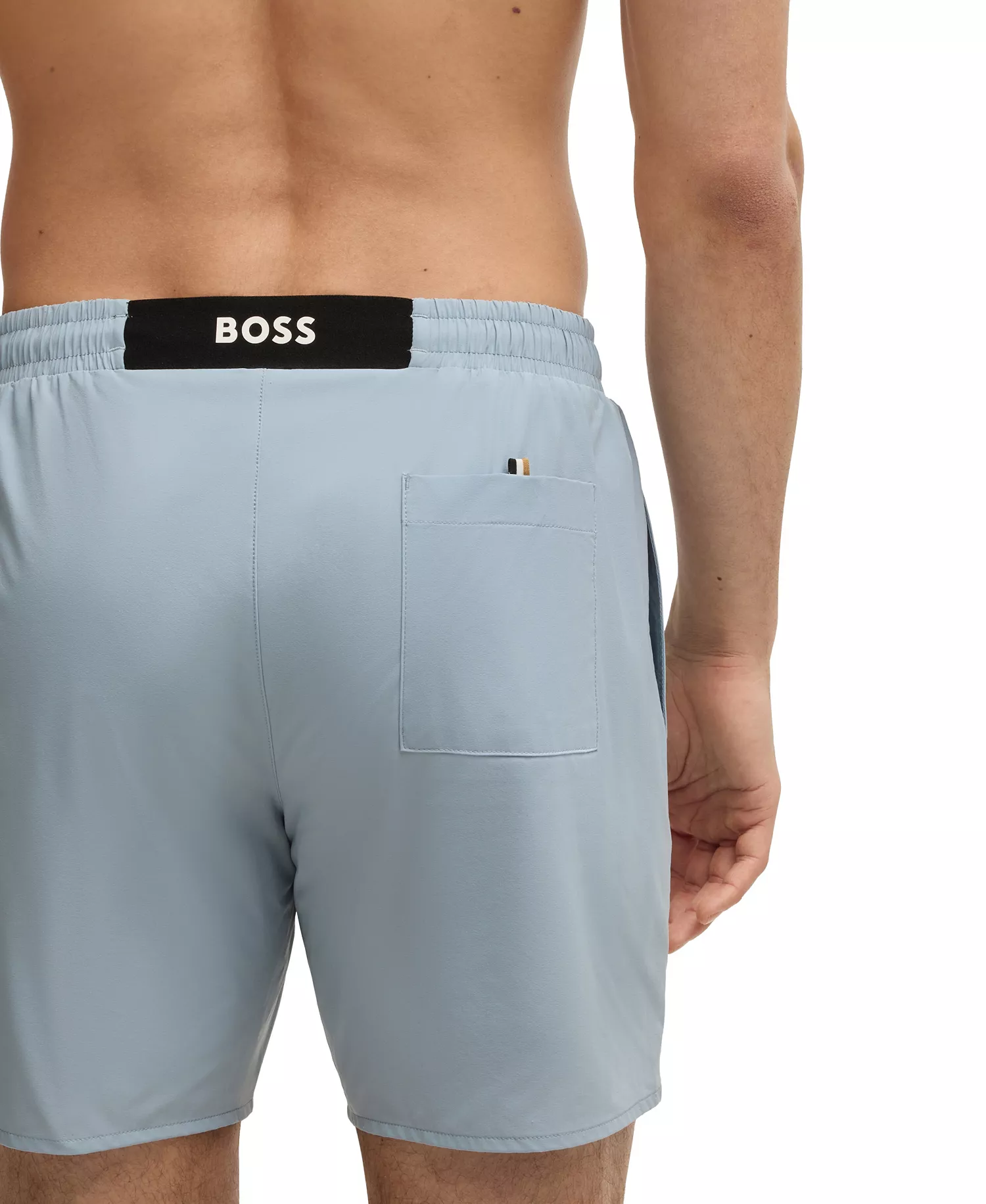 Men's Rubber Logo Badge Swimsuit - Open Blue - L