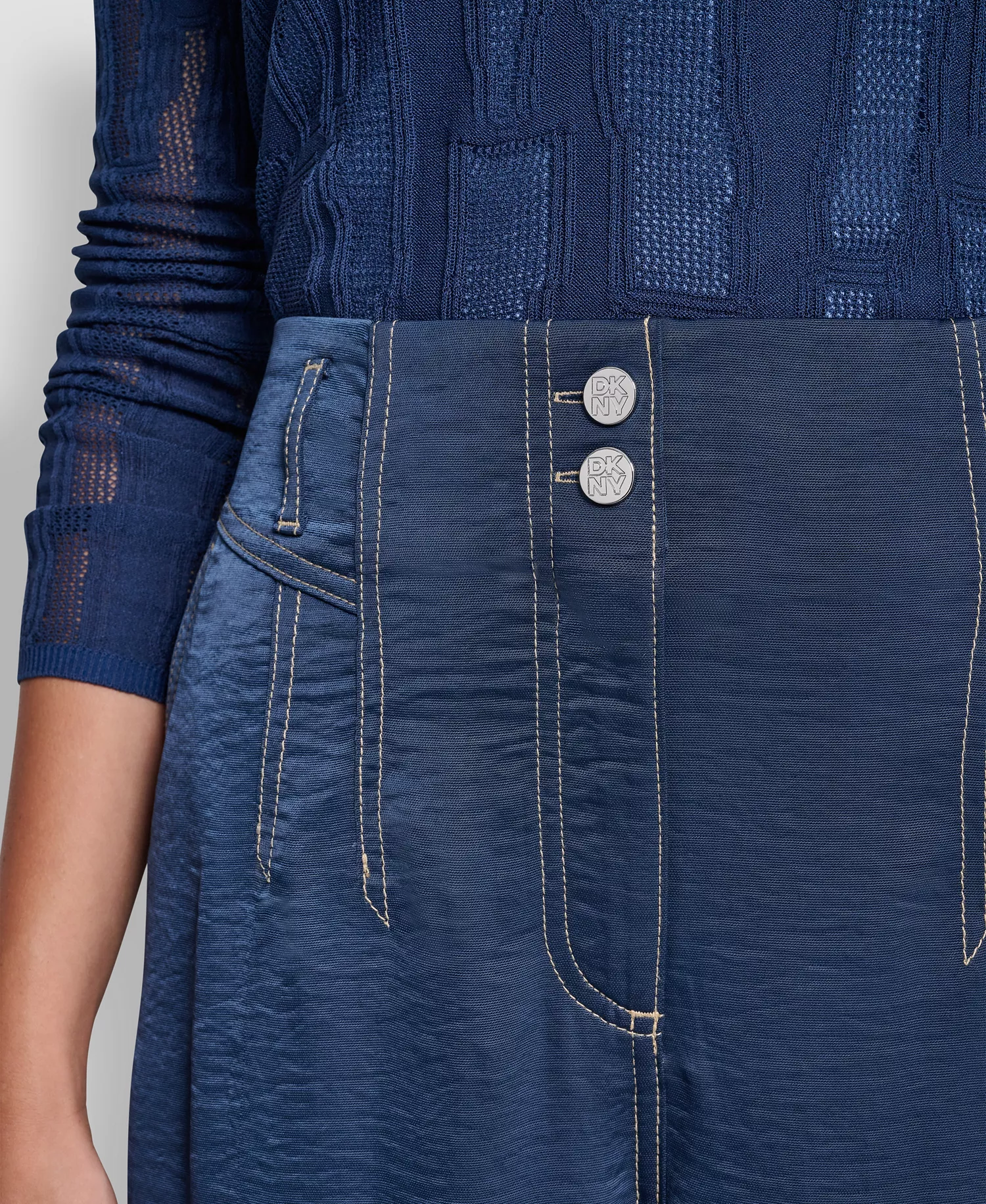 Women's Top Stitch Glazed Dressing Trousers - Hudson Blue - 0