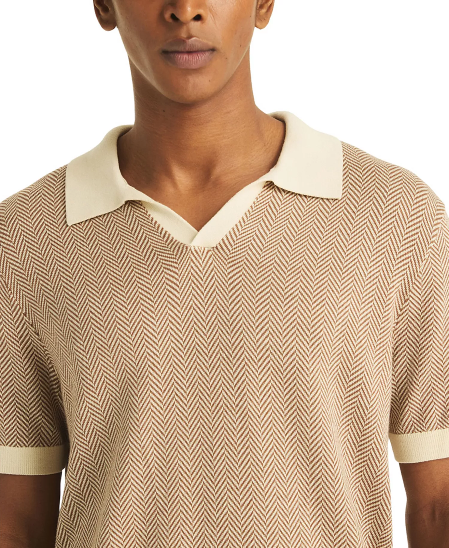 Men's Classic-Fit Ribbed Collar Sweater - Bone White - 2XL