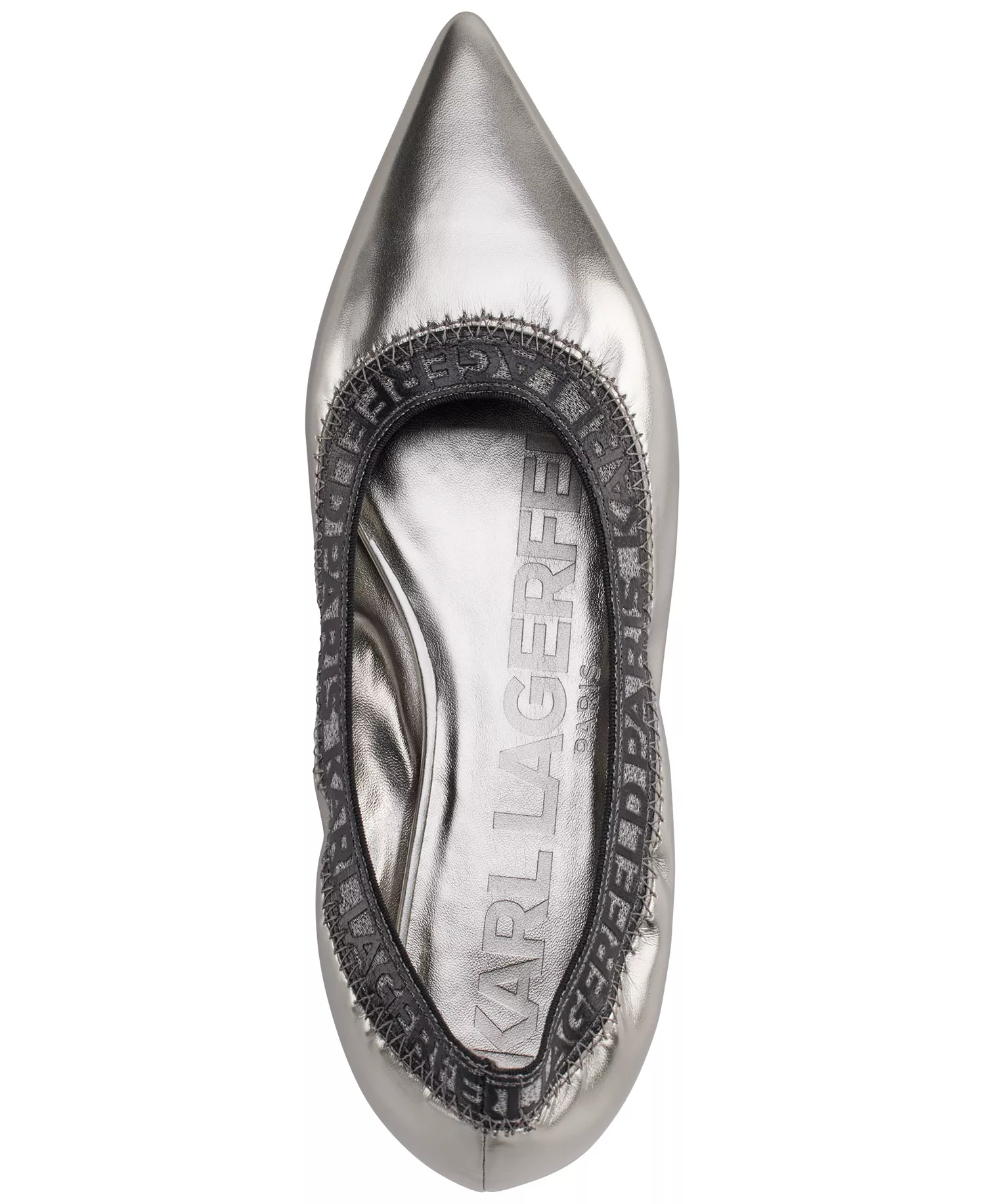Women's Vinette Pointed Toe Ballet Flats - Pewter - 7M