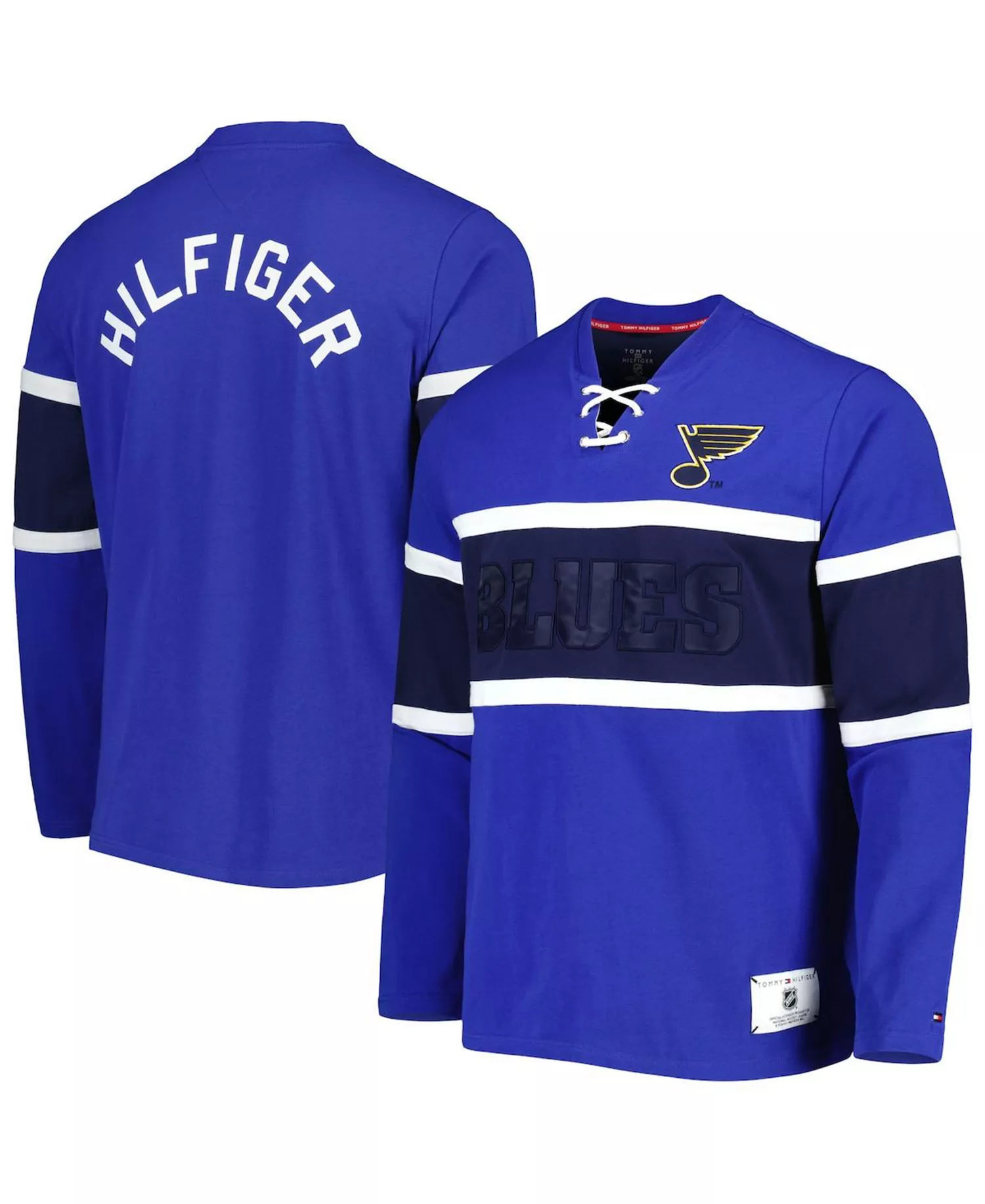 Men's Blue St. Louis Blues Walter Lace-Up Long Sleeve Top - Blue - L