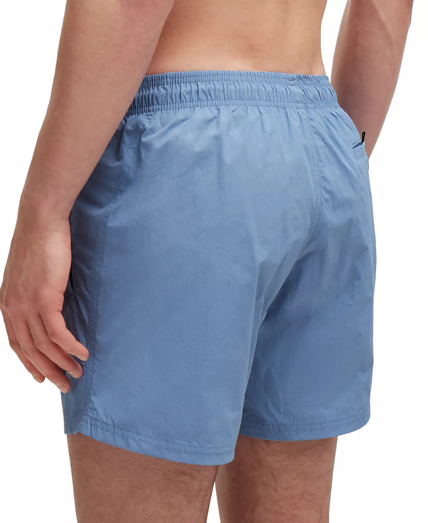 Men's Vertical-Logo Quick-Dry Poplin Swim Shorts - Open Blue - 2XL
