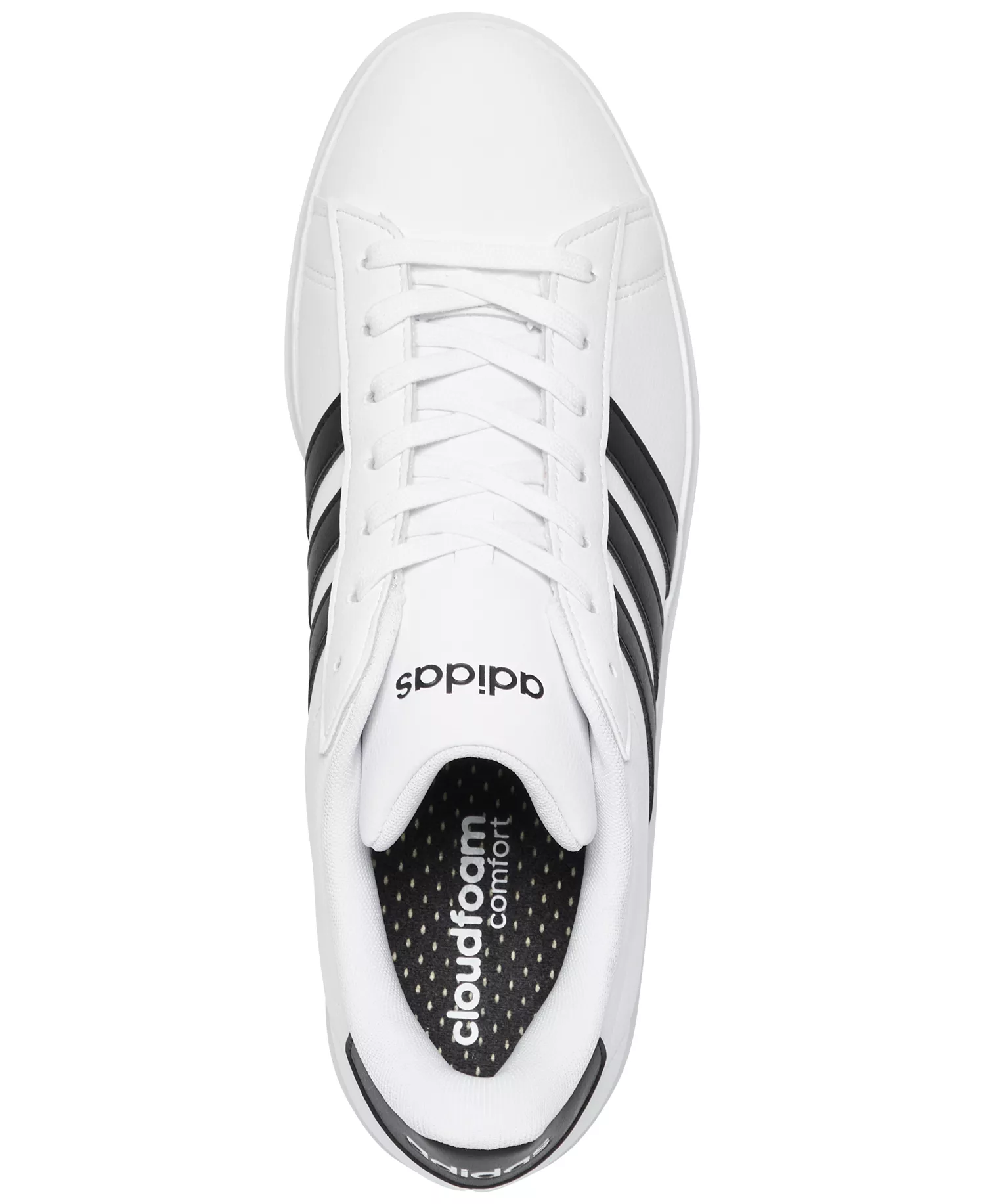 Men's Grand Court 2.0 Casual Sneakers from Finish Line - White, Black - 11