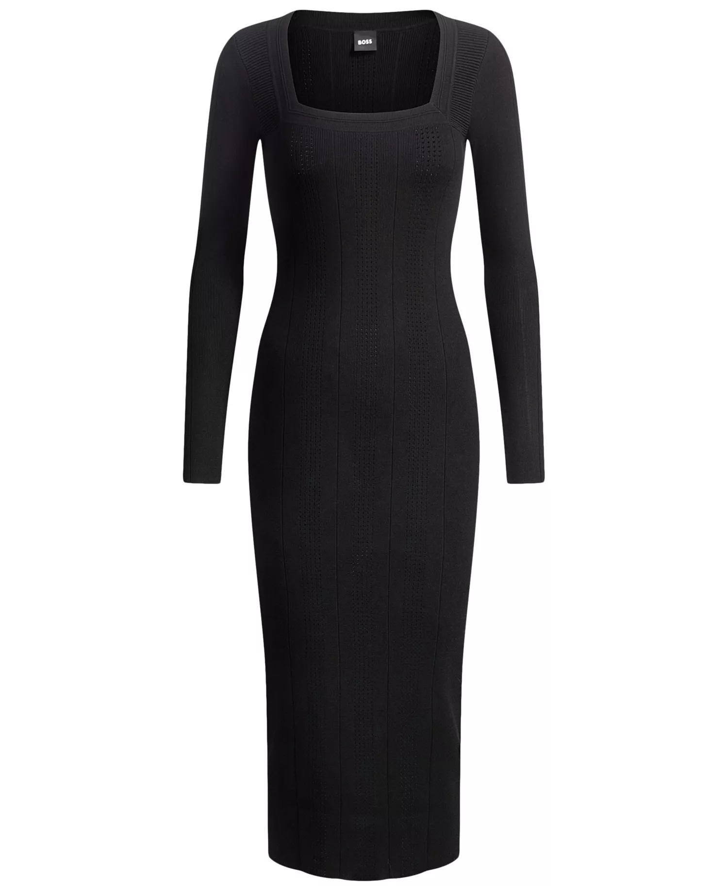 Women's Knitted Relaxed-Fit Dress - Black - L