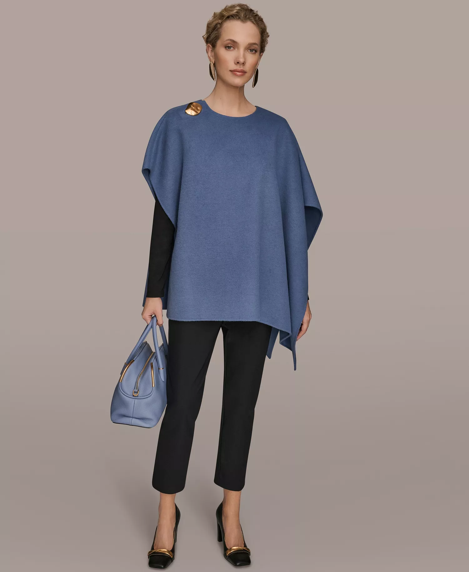 Women's Wool Blend Pull-On Cape Jacket - Tempest - L/XL