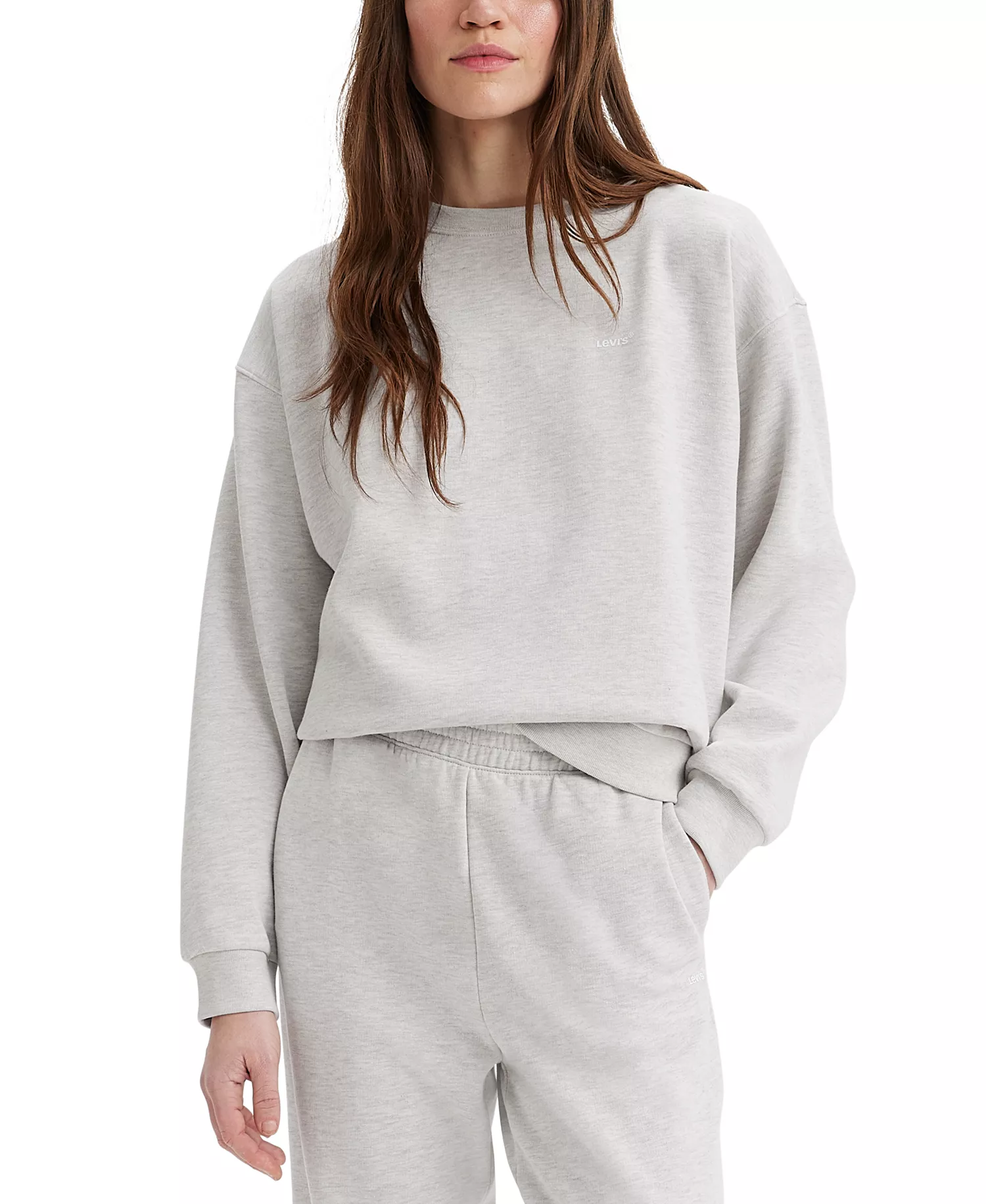 Women's Everyday Crewneck Long-Sleeve Sweatshirt - Orbit Heather Gray - 2XL