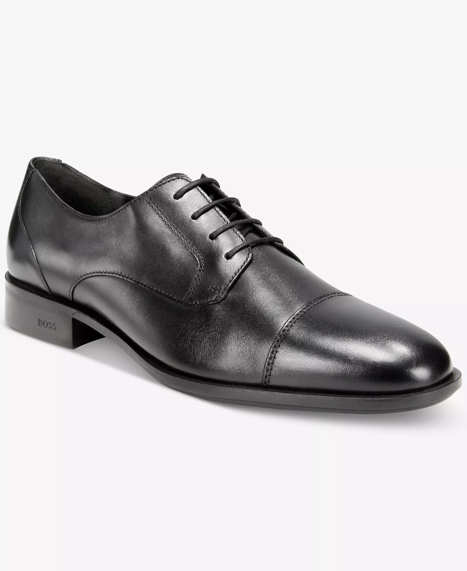 BOSS by Men's Colby Cap Toe Derby Dress Shoes - Black - 10M