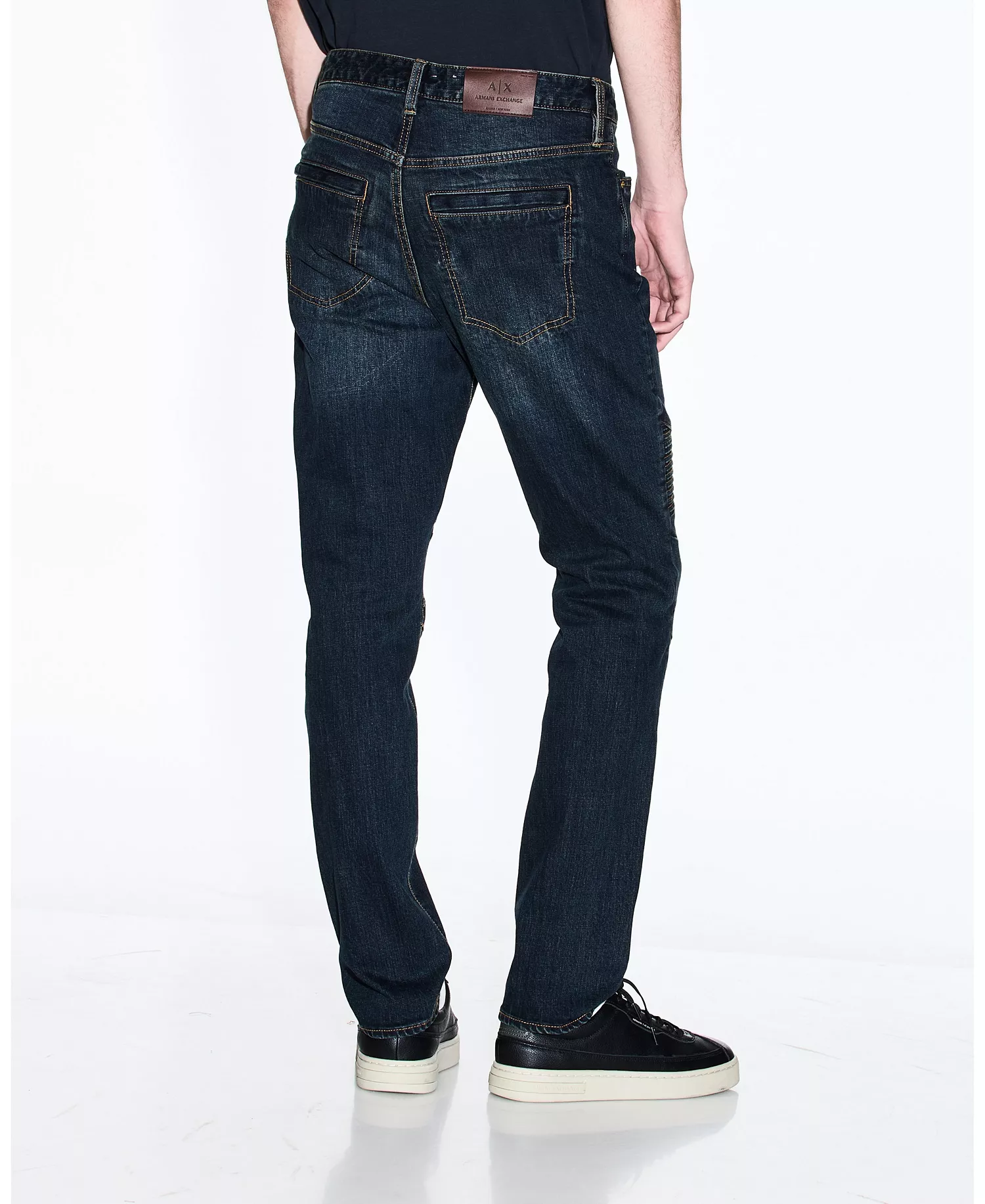 Men's Skinny Biker Denim Jeans - Blue Denim - 28x30