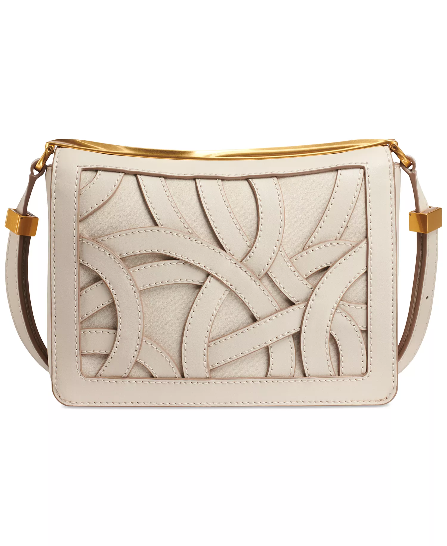 Jericho Woven Leather Floral Shoulder Bag - Sand - NO SIZE