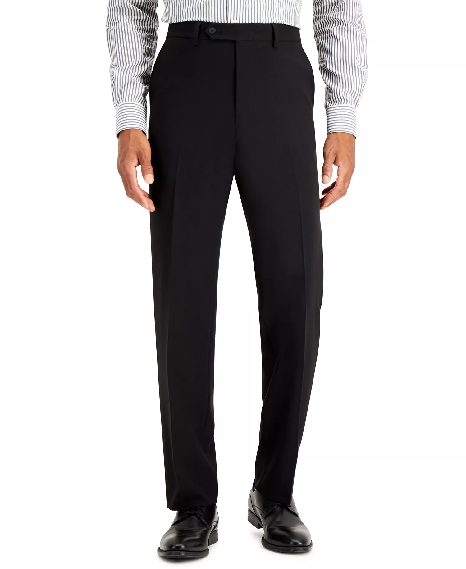 Men's Modern-Fit Bi-Stretch Suit - Black Solid - 36R