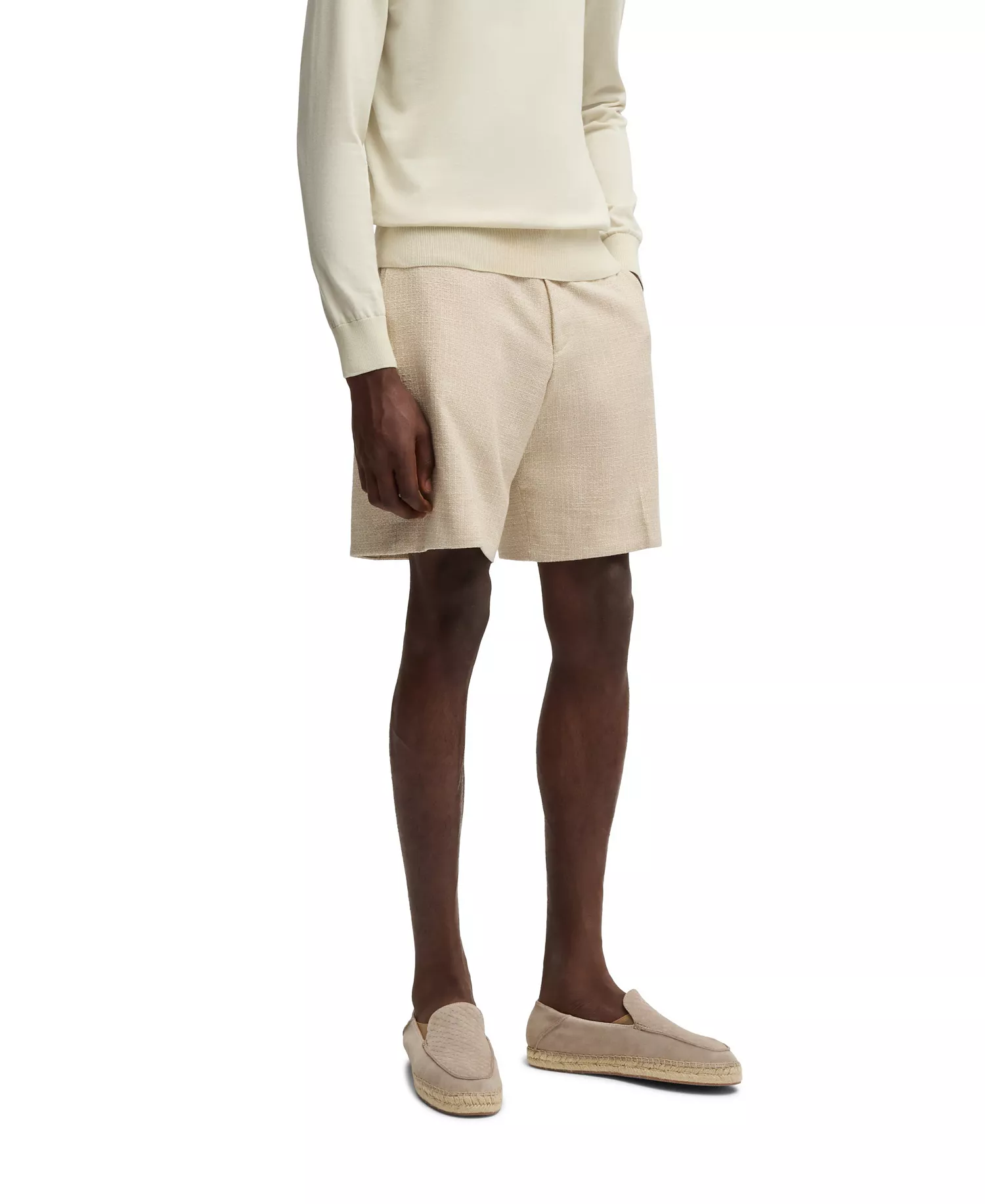 Men's Stretch Tweed Formal 8" Shorts - Open Beige - 30R