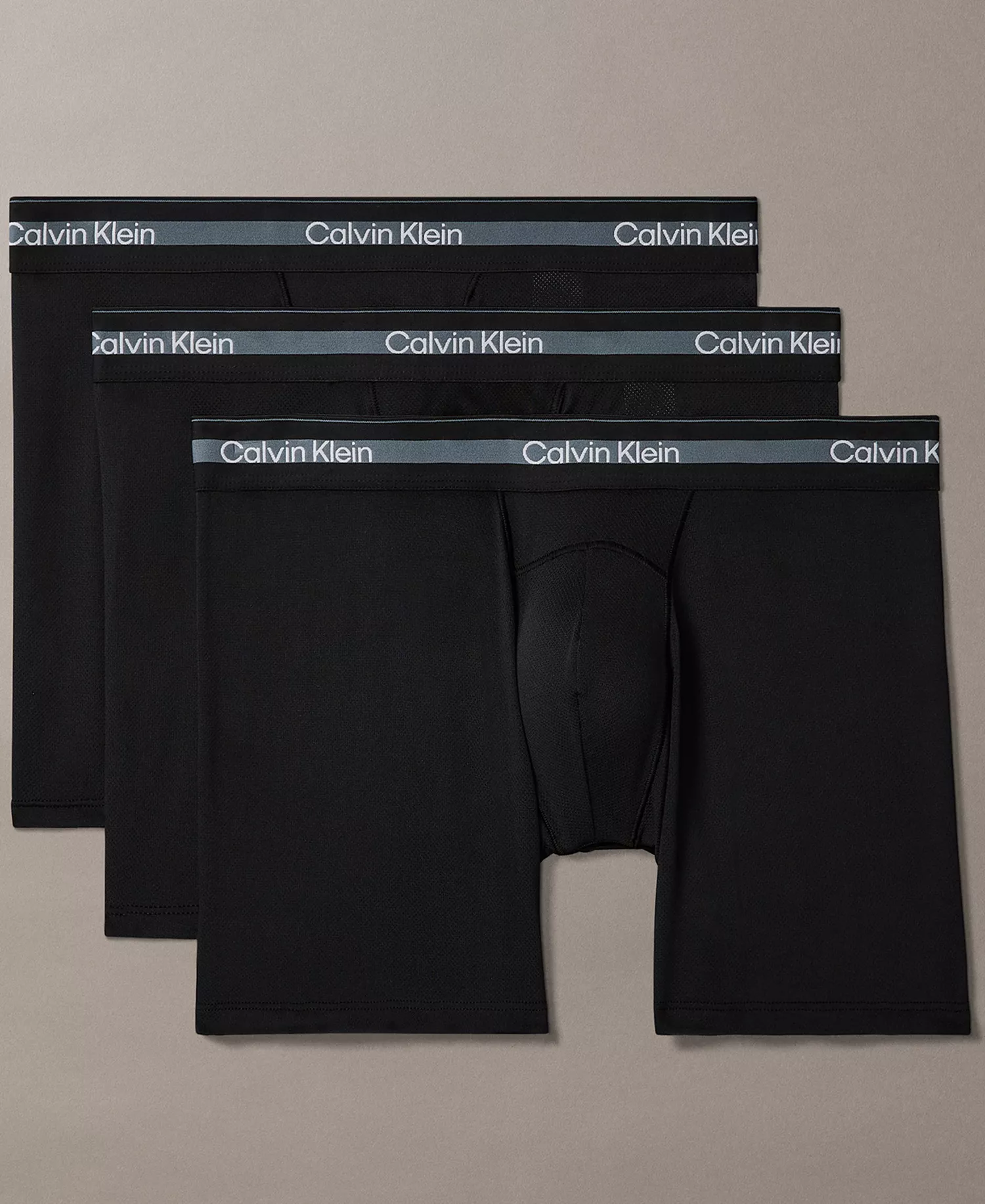 Men's Icon Active Mesh Boxer Briefs, 3-Pack - Black - 1X