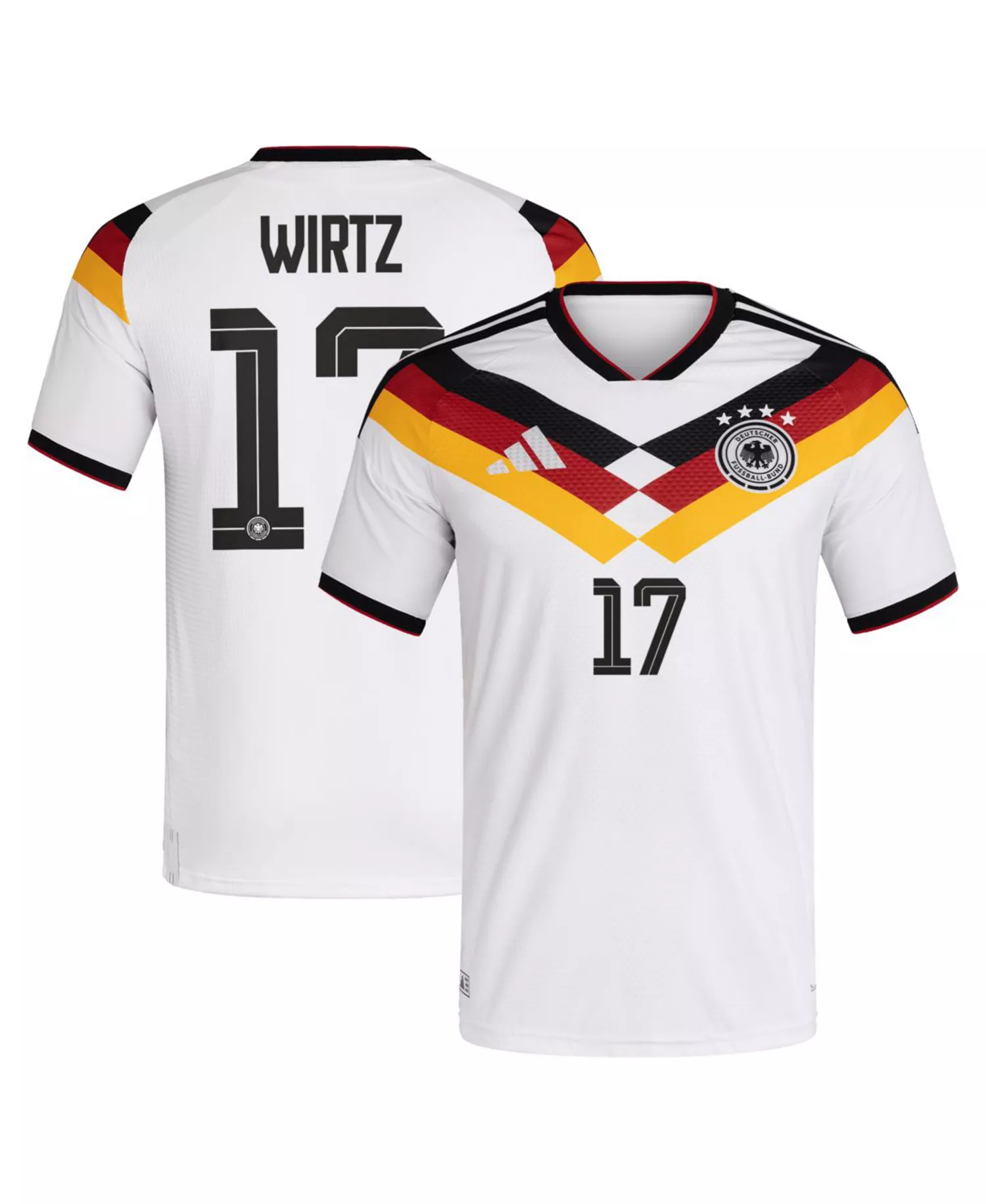 Men's Florian Wirtz White Germany National Team 2026 Home Authentic Jersey - White - 2XL