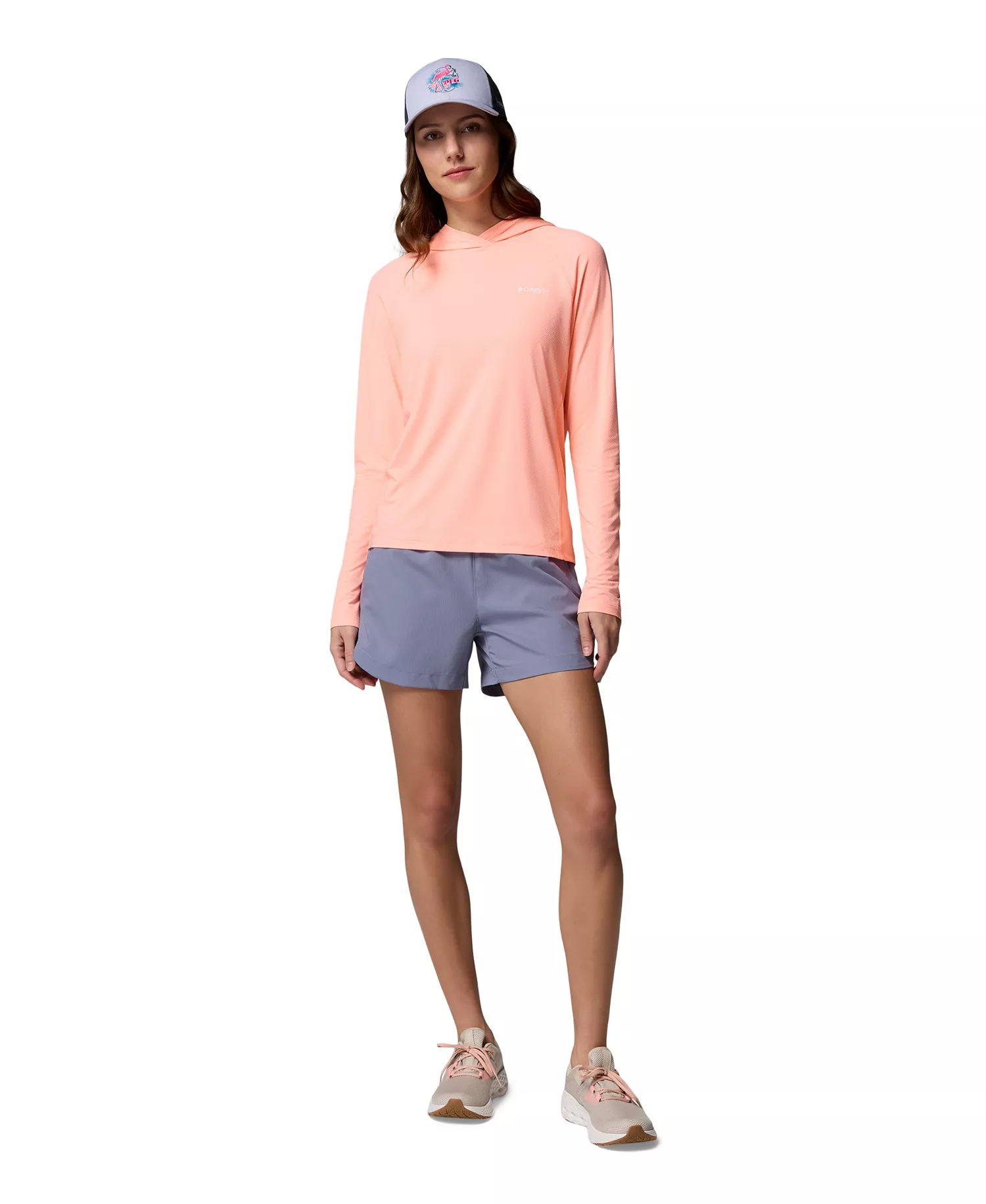 Women's PFG Solar Stream II Hoodie - Tiki Pink - L