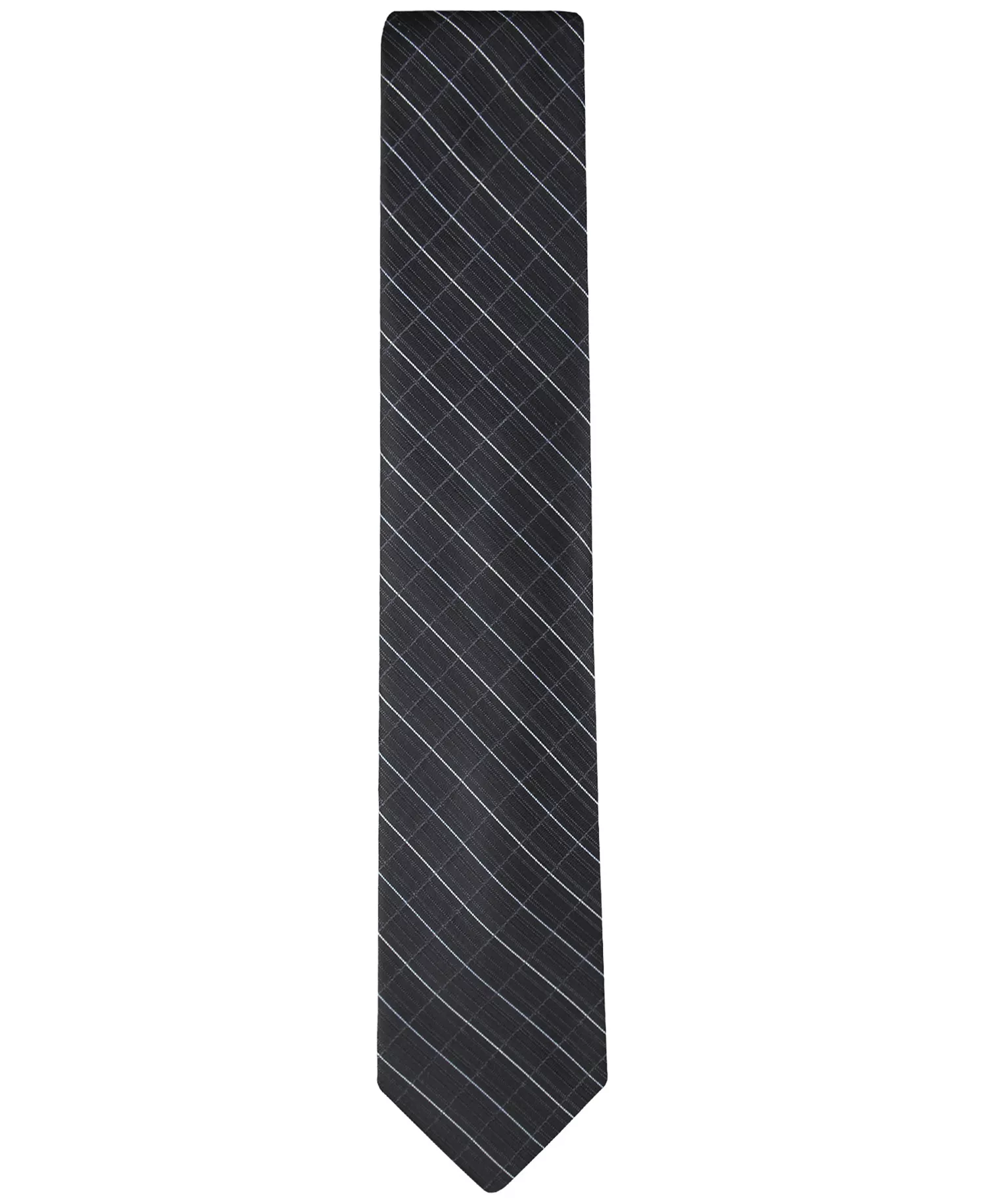 Men's Etched Windowpane Tie - Black - ONE SIZE