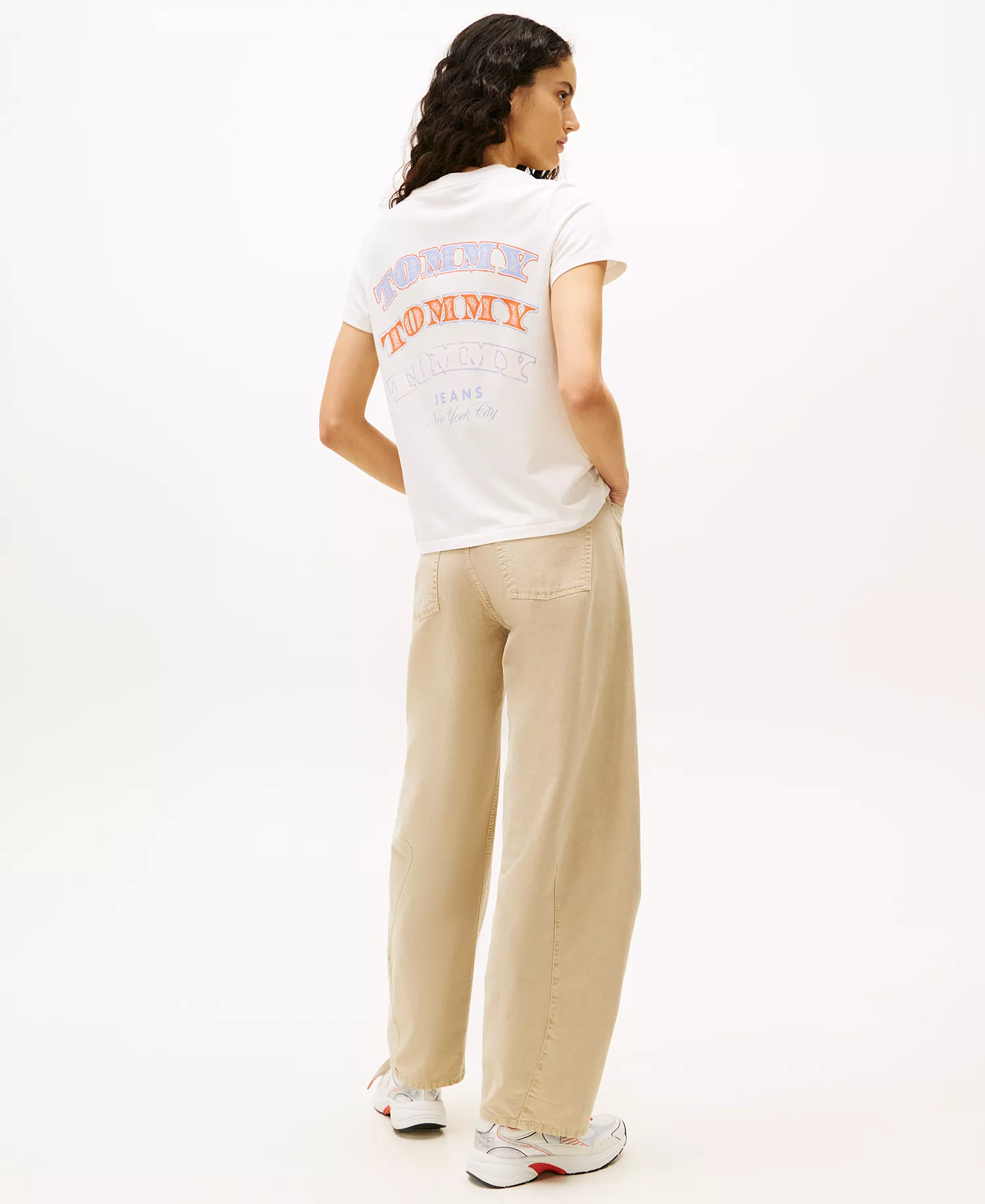 Women's Dollar Stack Logo Short-Sleeve T-Shirt - Ancient White - L