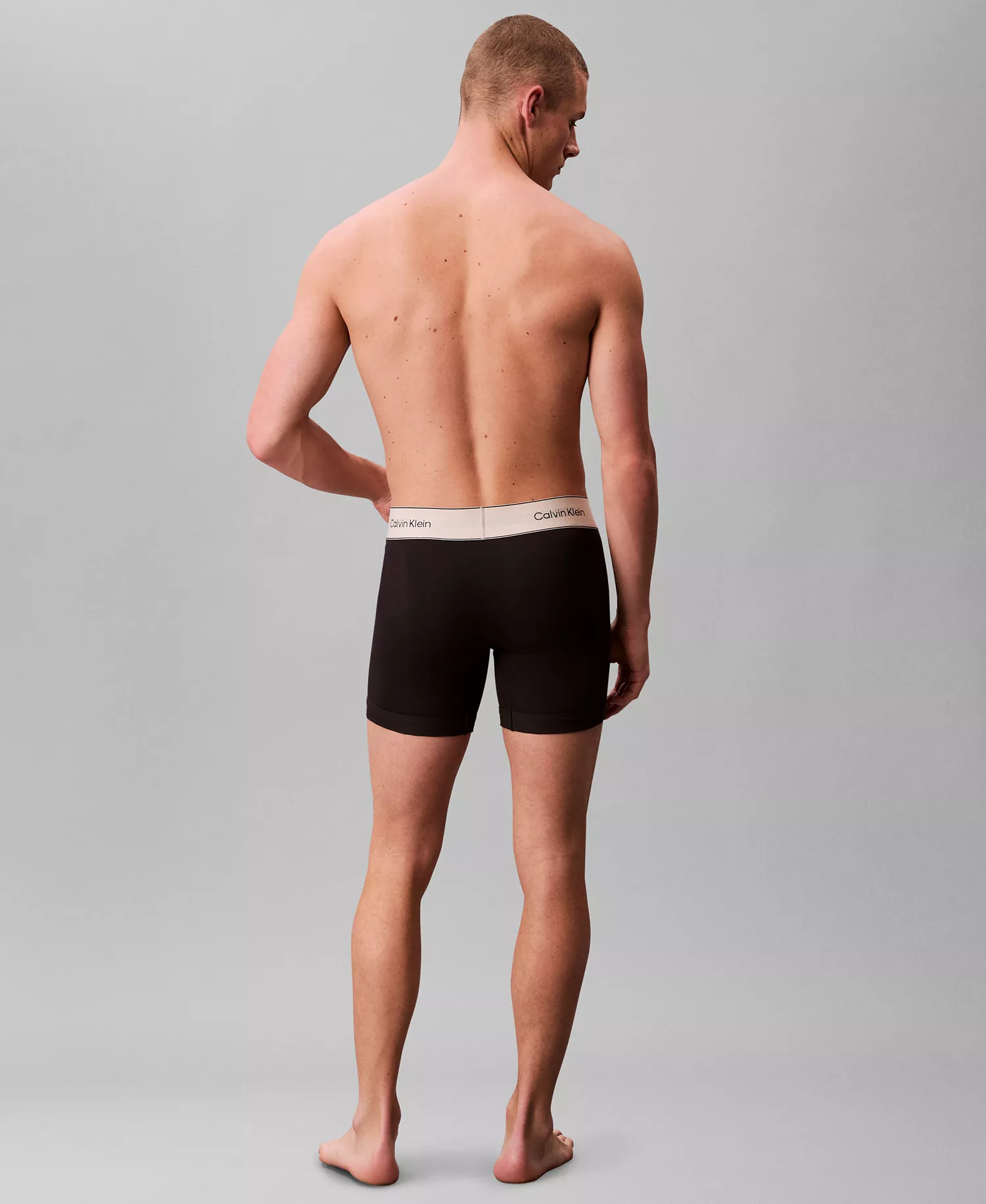 Men's 3-Pack Stretch Cotton Boxer Briefs - Black - S