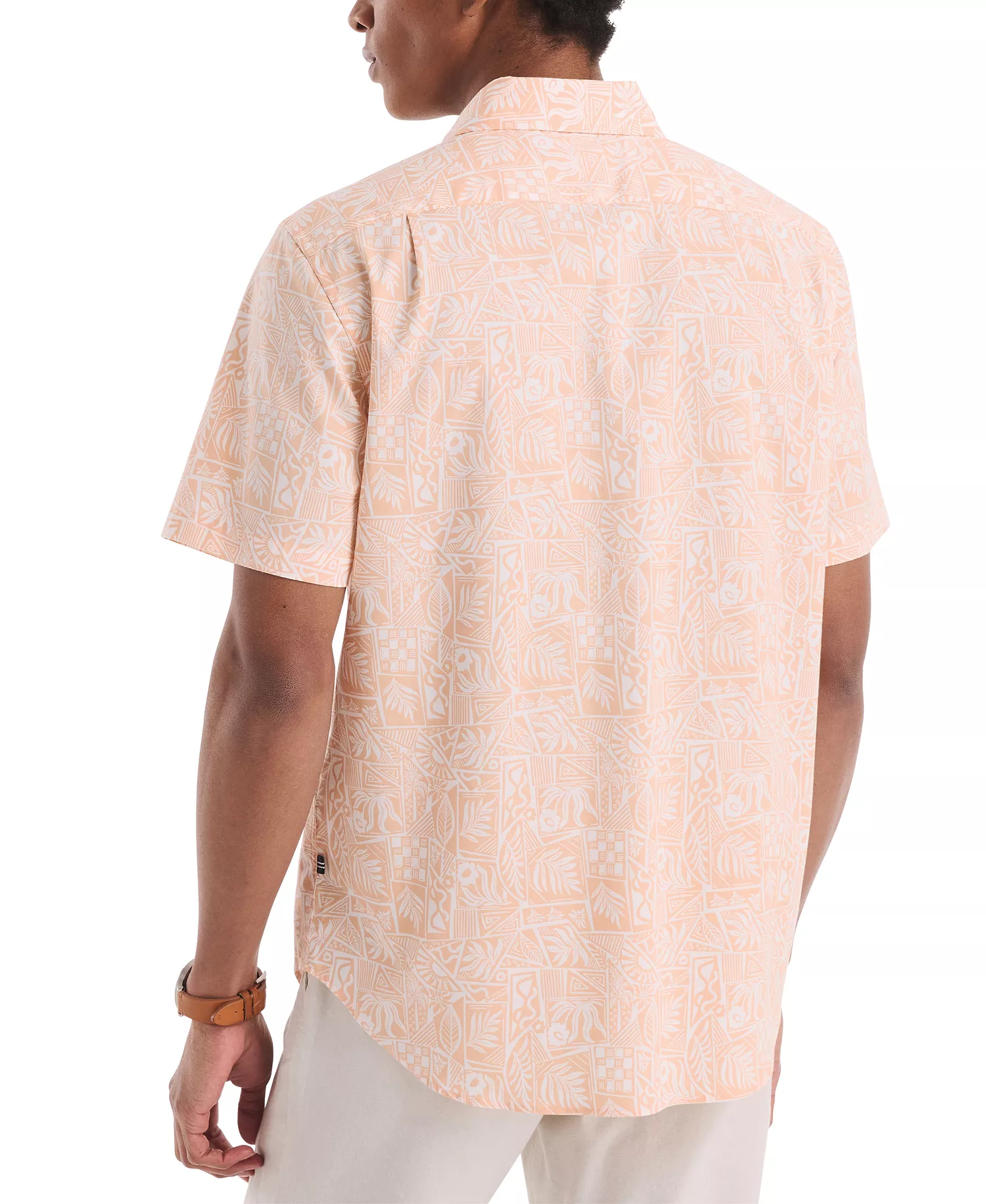 Men's Tropical-Print Shirt - Apricot Birch - 2XL