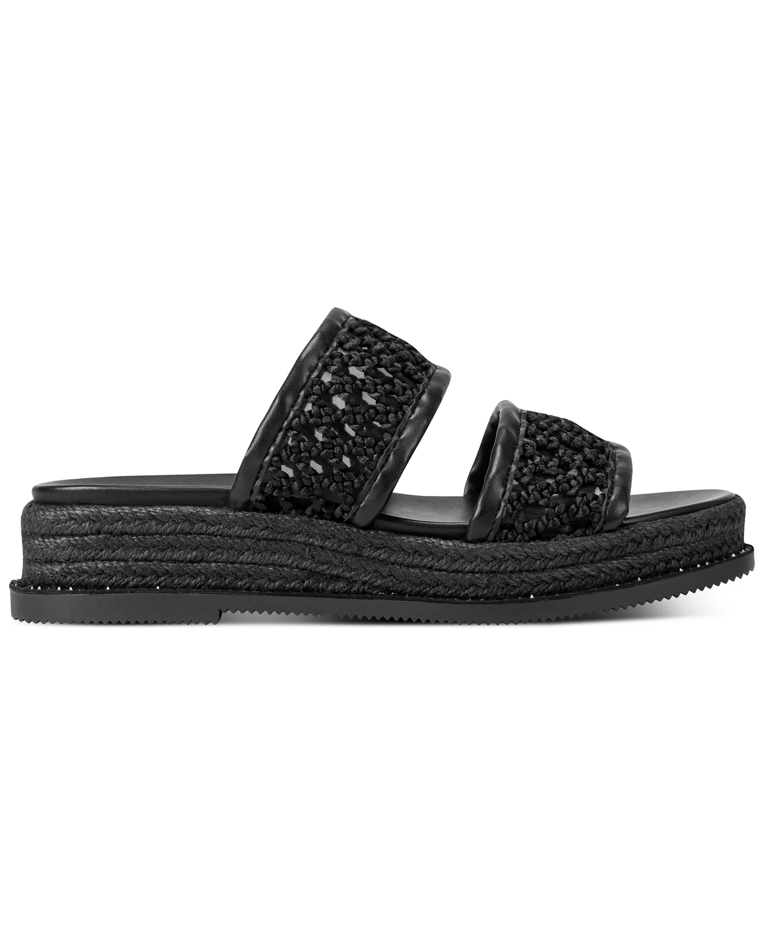 Women's Brucian Double Band Slip-On Sandals - Black - 10M
