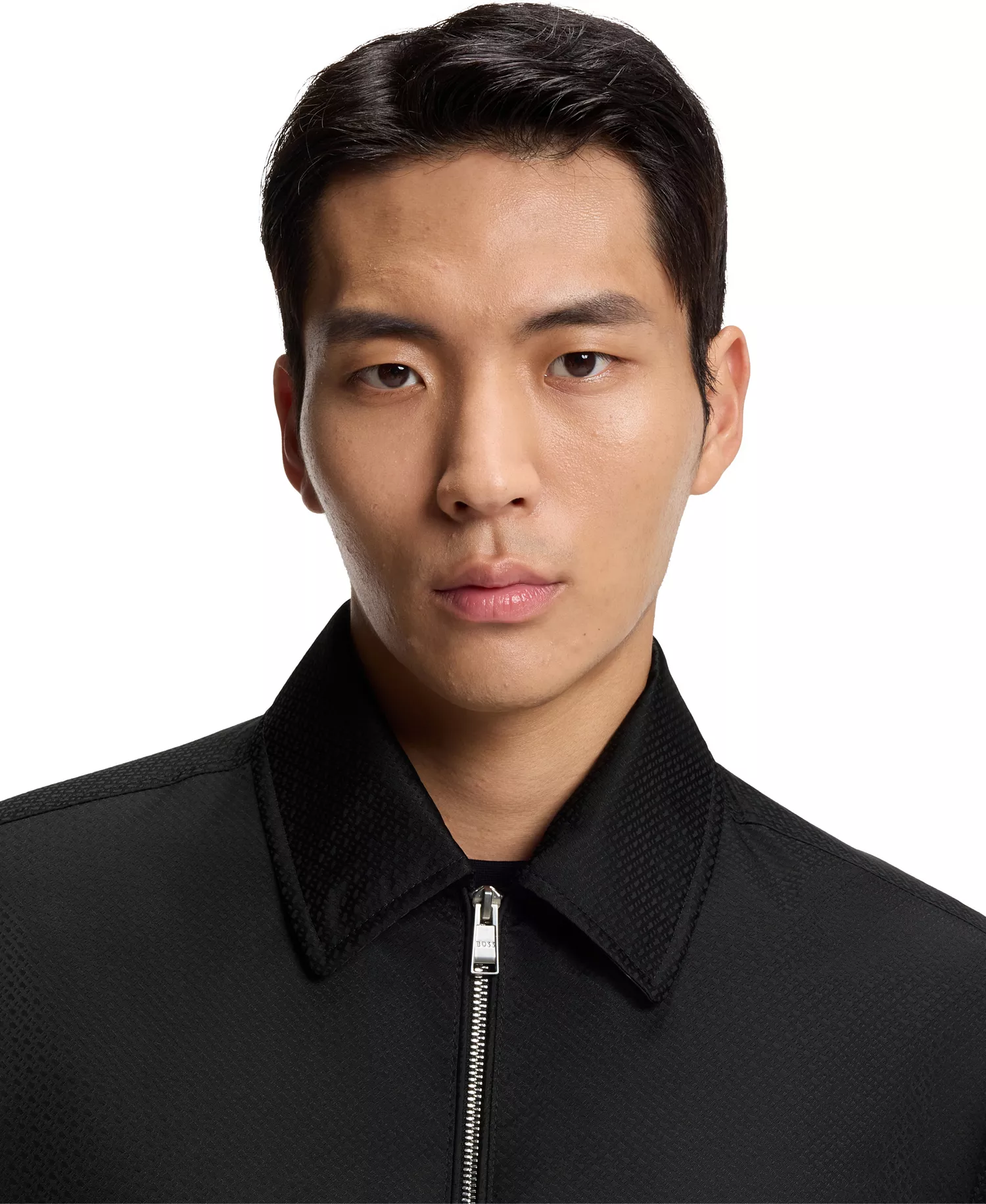 Men's Water-Repellent Monogram Jacket - Black - 36R