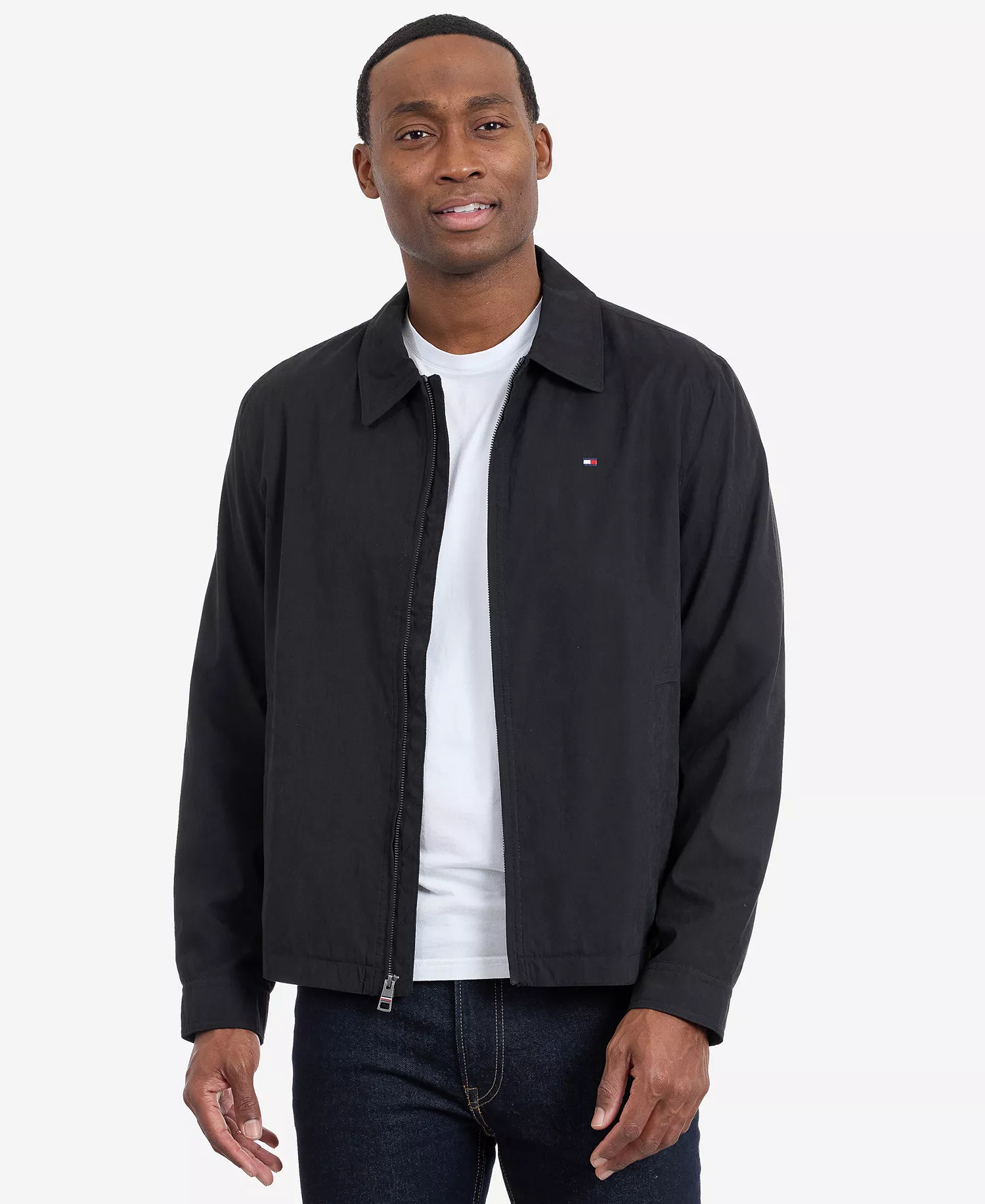 Men's Wind Resistant Golf Jacket - Black - 2XL