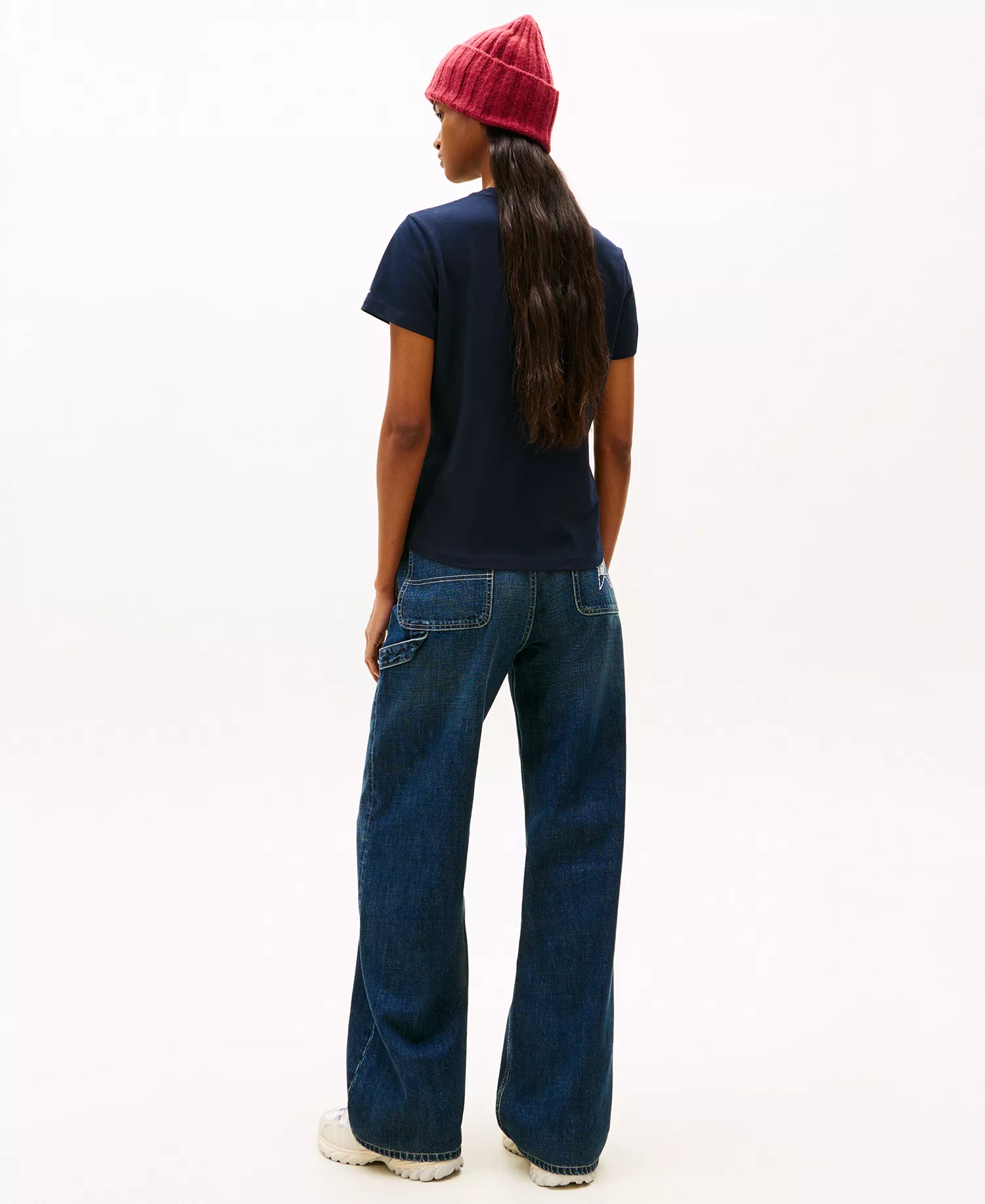 Women's Tommy Logo T-Shirt - Dark Night Navy - XS
