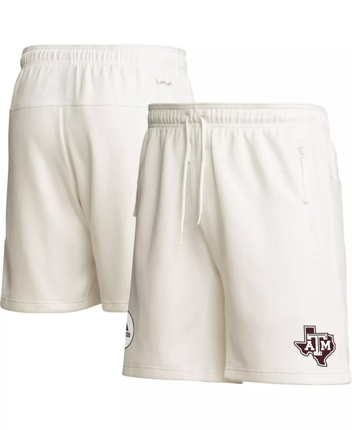 Men's Cream Texas A&M Aggies Zero Dye AEROREADY Shorts - Cream - XL