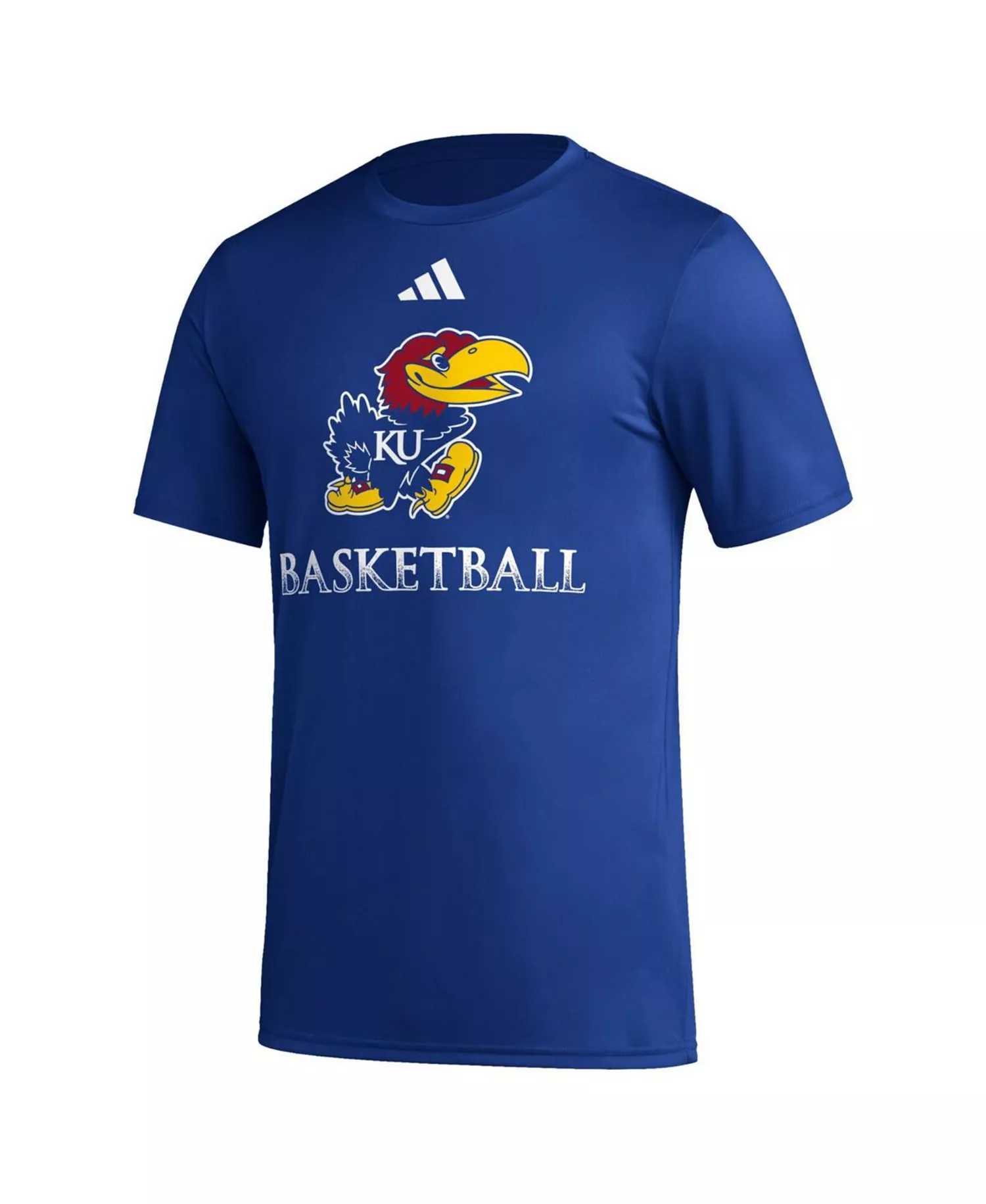 Men's Royal Kansas Jayhawks Fadeaway Basketball Pregame AEROREADY T-shirt - Royal - 2XL